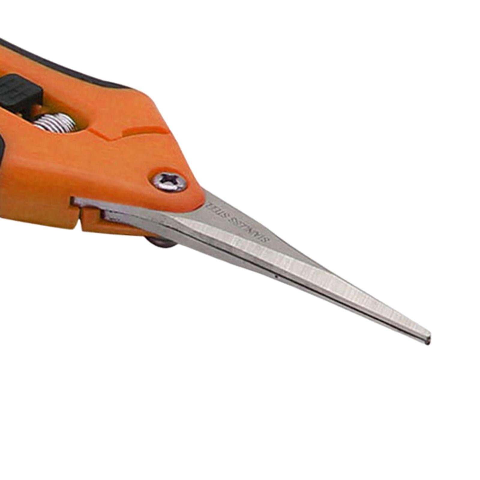 Precision Gardening Scissors Pruners Pruning Shears Orange Straight