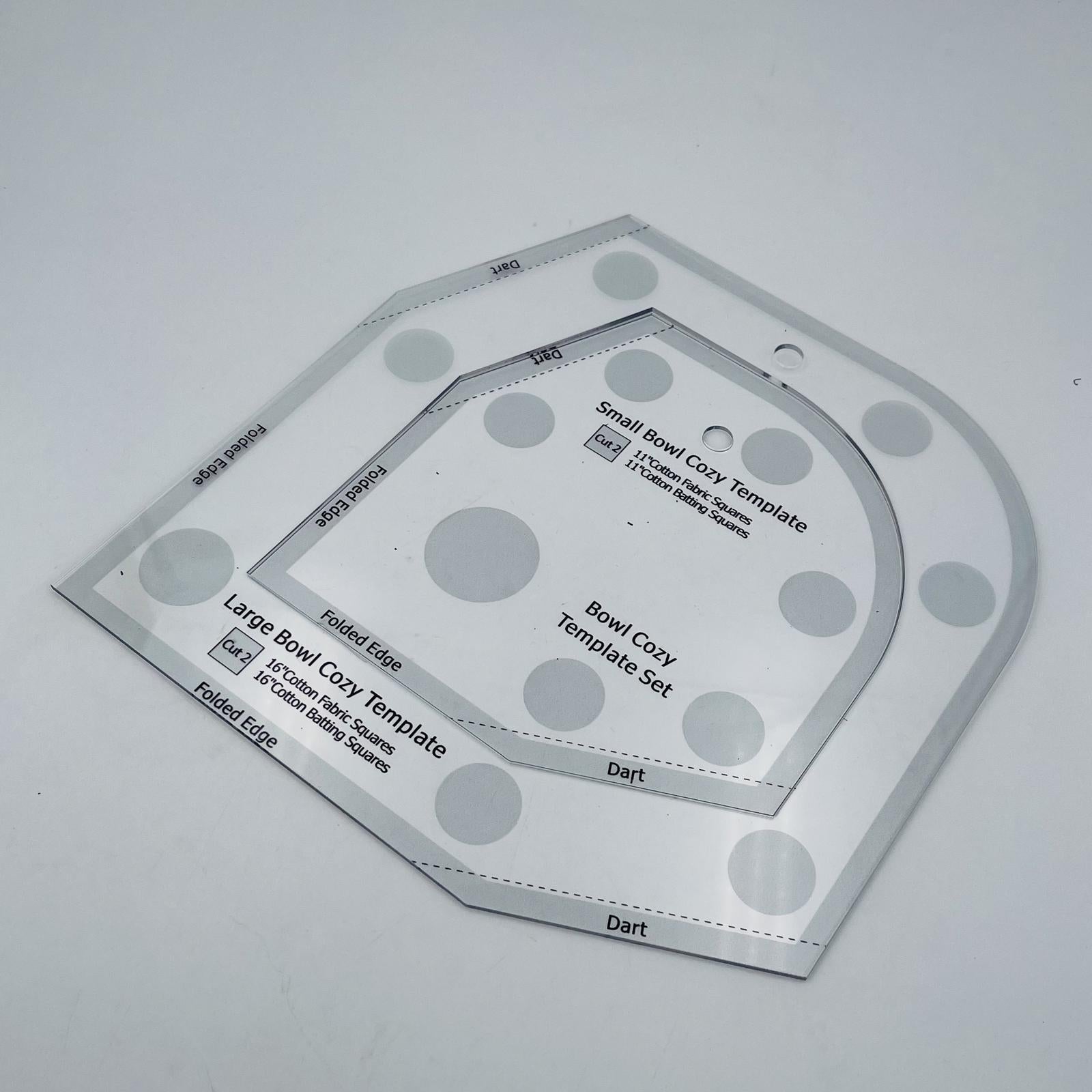 2Pcs Bowl Cozy Quilting Template DIY Crafts Tool Stencils for Sewing Machine L