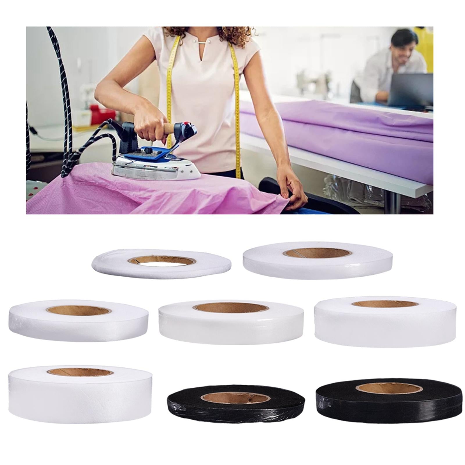 60m Web Hemming Tape Roll Easy Web Roll Hem Tape Just Iron On White 0.5cm