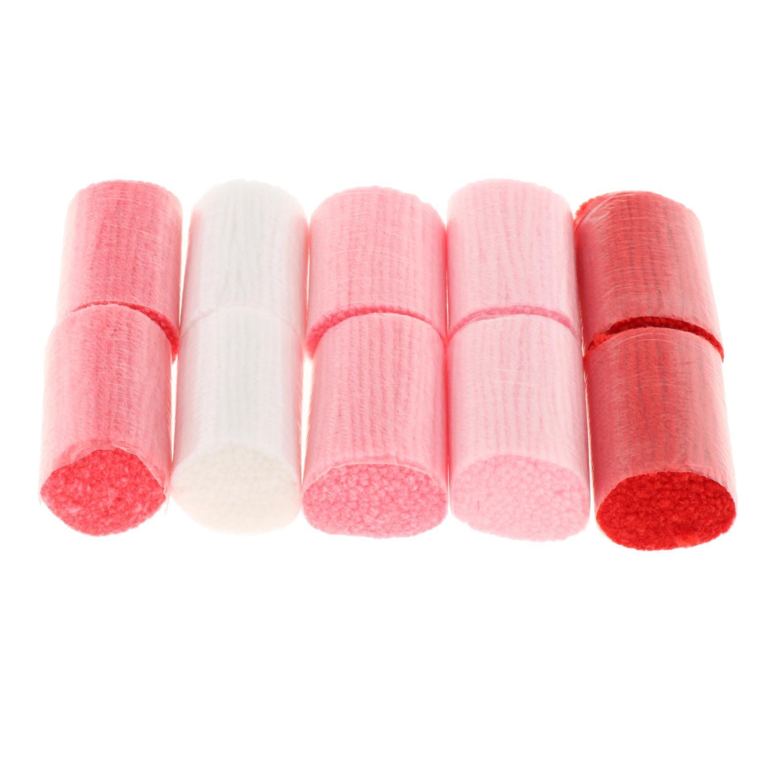 10 Pieces Acrylic Latch Hook Rug Yarn Pre Cut Cushion Red Series