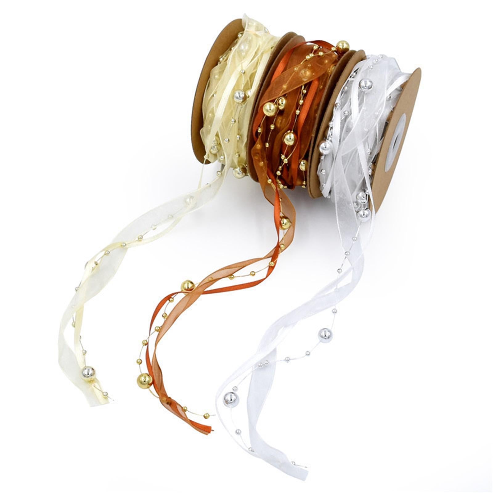 Bead Garland Lace Trim Ribbon Birthday Sheer Party Supplies Decorations Gold