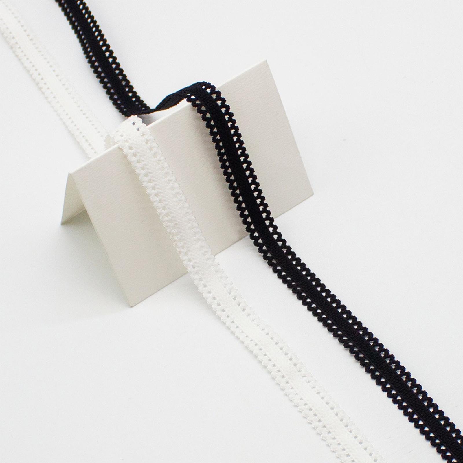 Lace Bias Tape 1 Roll 10 Yard Polyester String for Lingerie Hair Tie Couch White