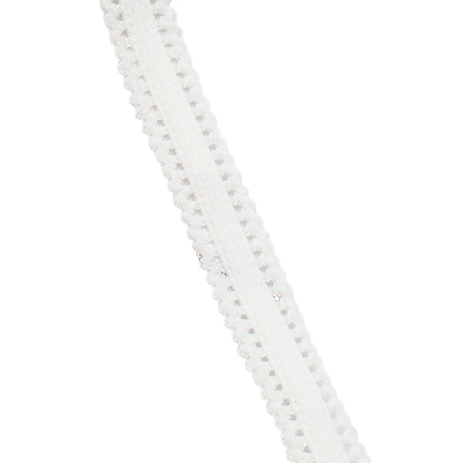 Lace Bias Tape 1 Roll 10 Yard Polyester String for Lingerie Hair Tie Couch White