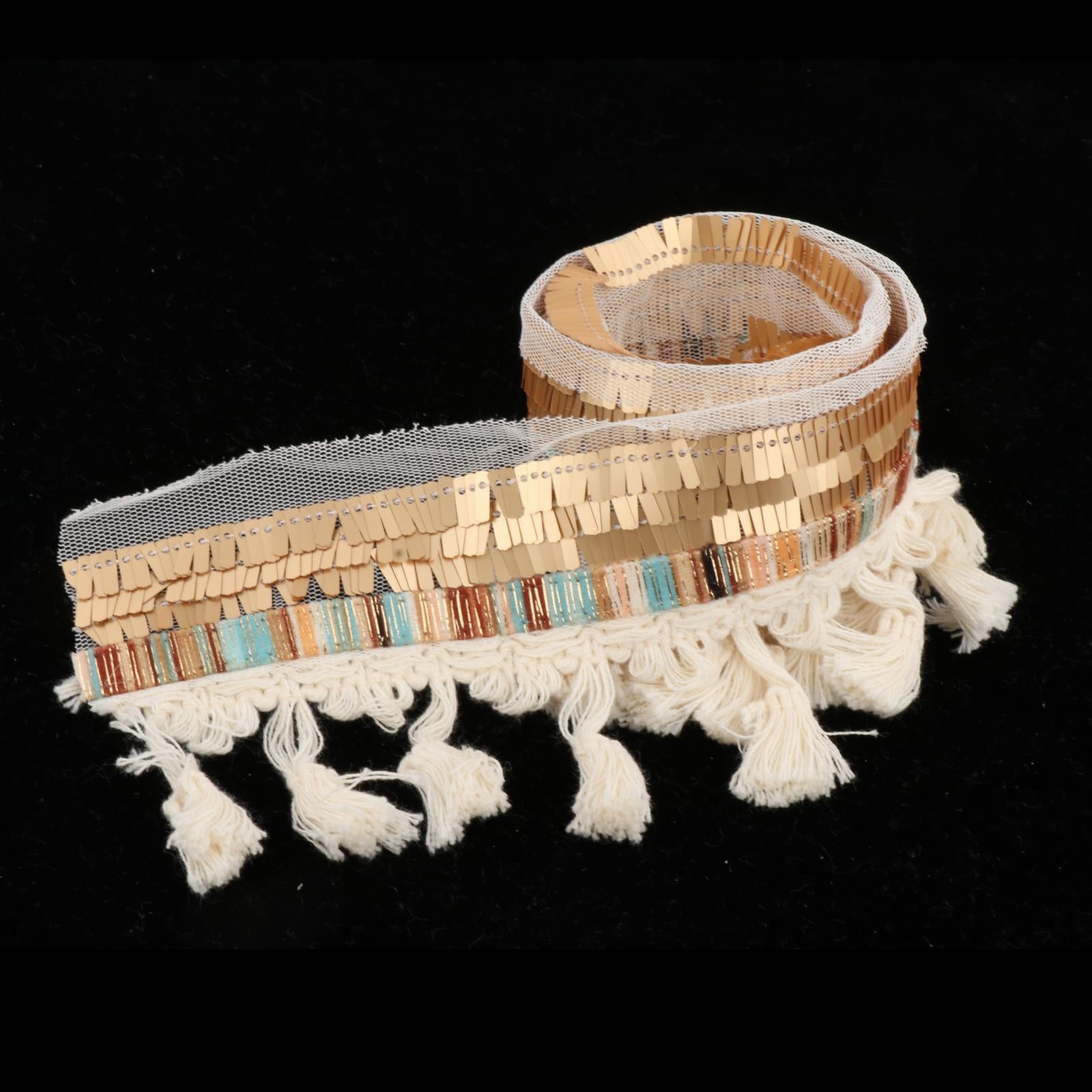 1 Yard DIY Decor Tassel Fringe Sequined Trim Ribbon Lace for Party Bag B