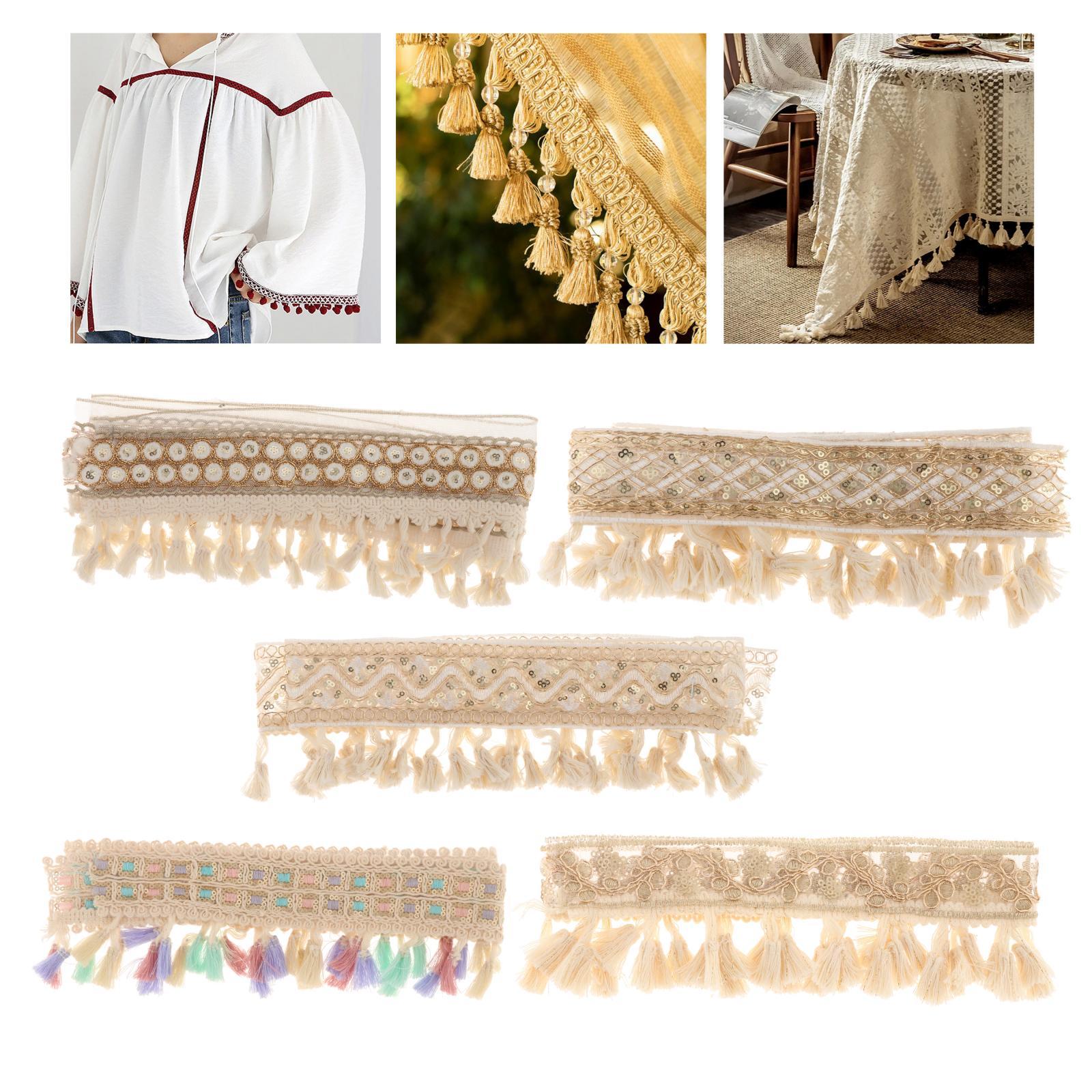 Embroidery Floral Trim 36'' DIY Accs Pillow Border Trim for Hand Sewing A