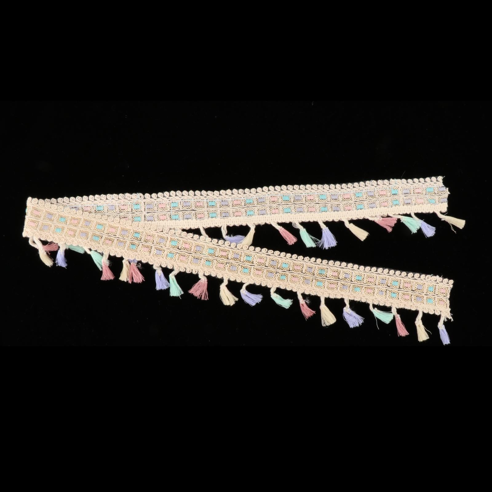 Embroidery Floral Trim 36'' DIY Accs Pillow Border Trim for Hand Sewing D