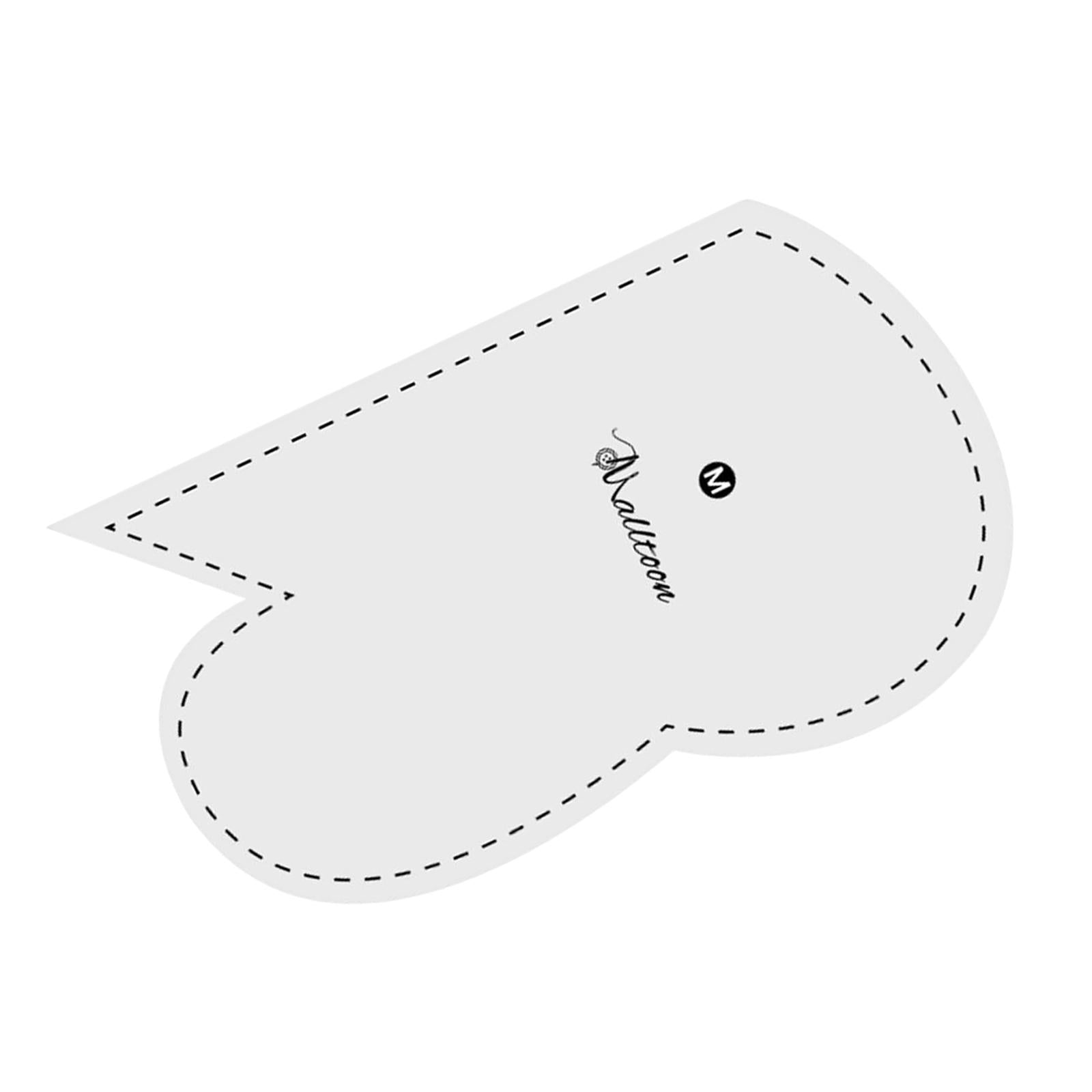 1x Acrylic Quilting Templates Heart Shape for DIY Craftwork and Sewing M