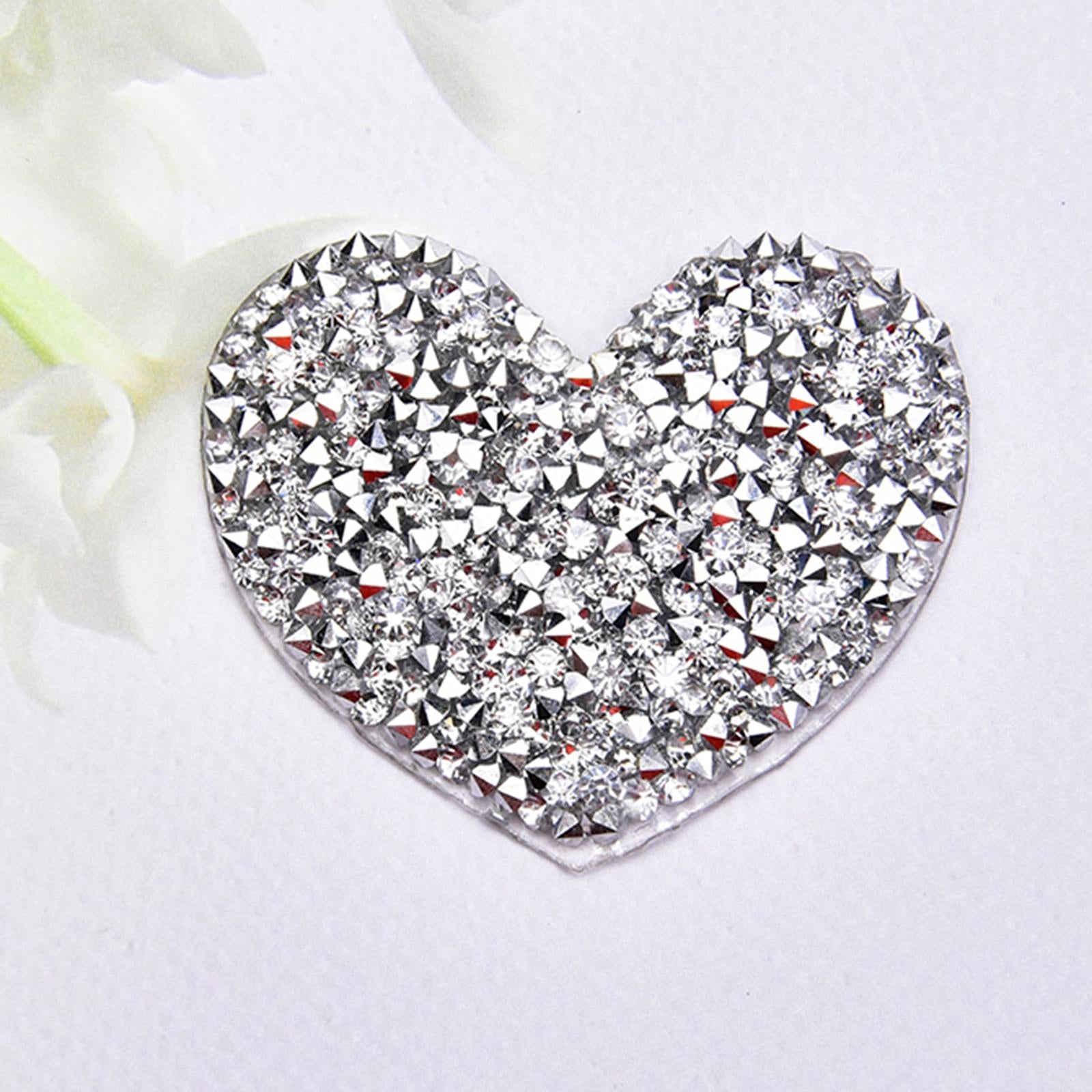 Rhinestone Decorative Bling Sequins Crafts Patches for Repair Dress Jacket Silver 16Pcs