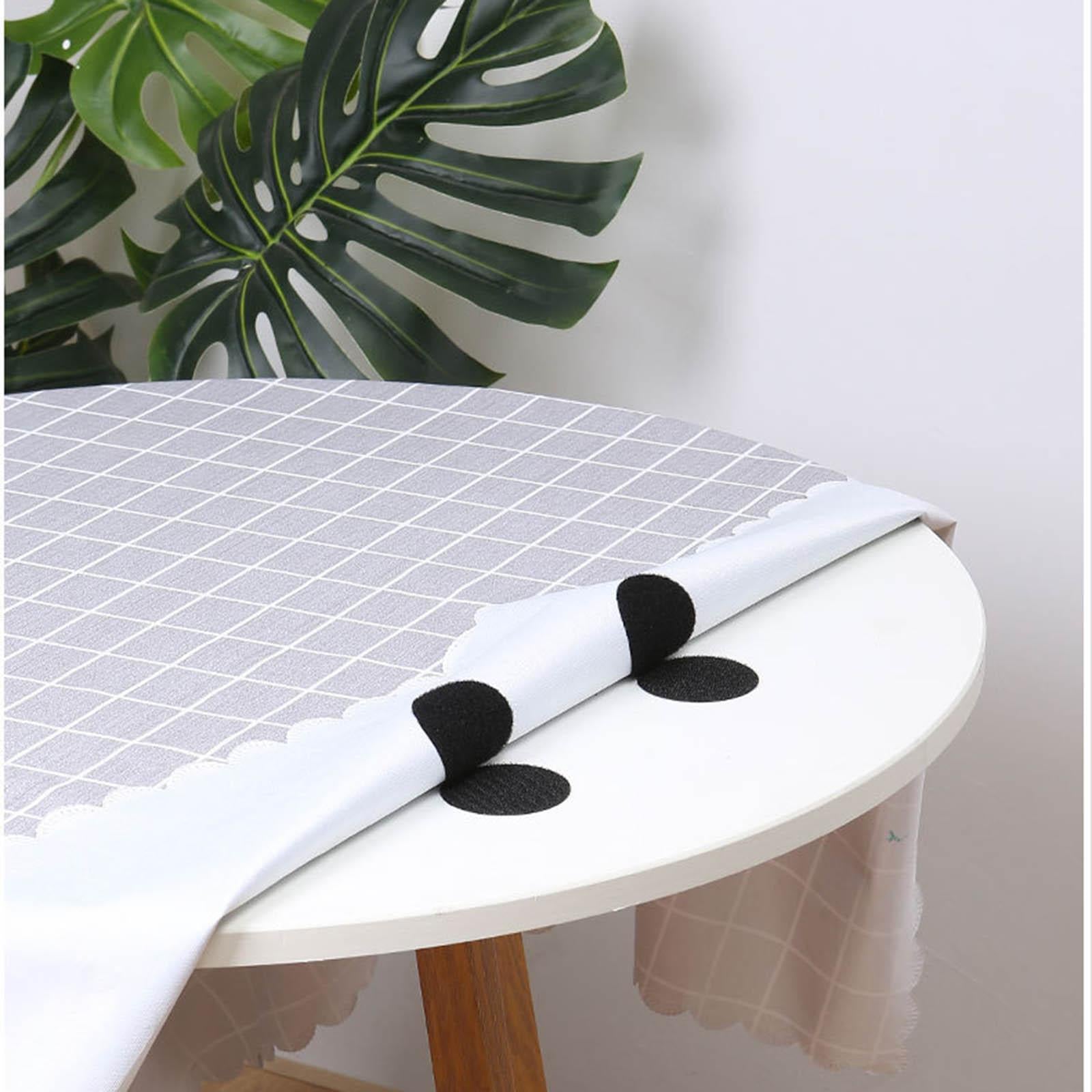 30 Pairs Adhesive Dots Tape Sticker Round Coins for Linens Carpet Sofa Black