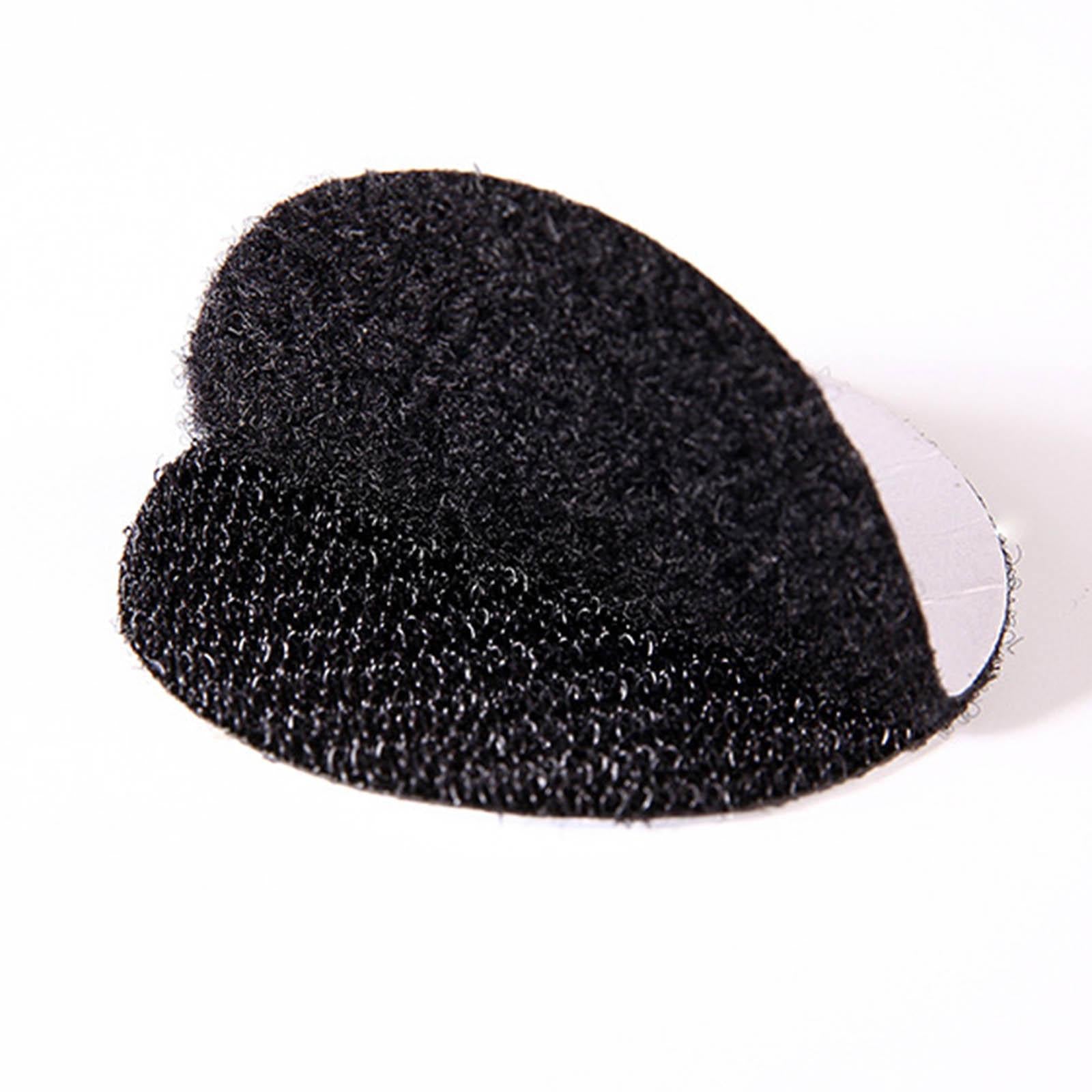 30 Pairs Adhesive Dots Tape Sticker Round Coins for Linens Carpet Sofa Black