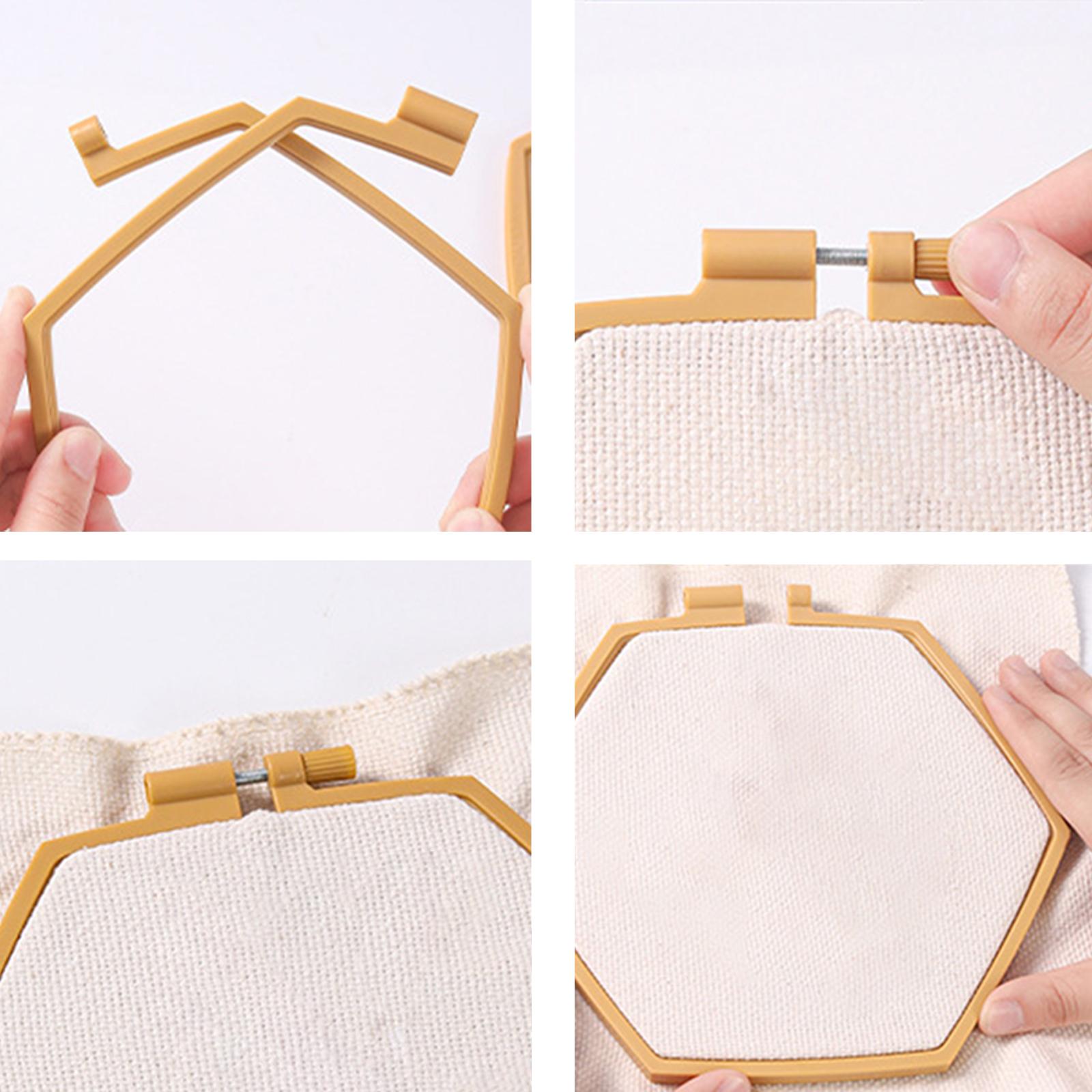 Embroidery Hoop Handy Sewing Cross Stitch Hoop Ring Frame Needlework Crafts 155mm x 140mm