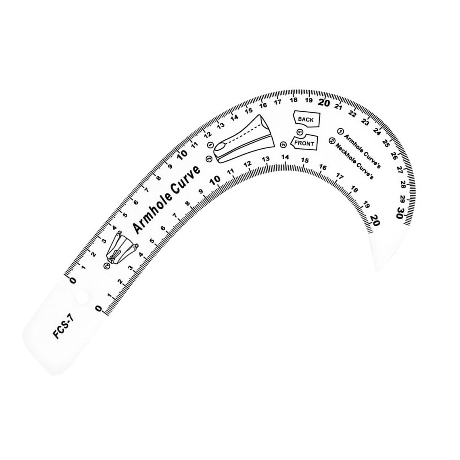 Sewing French Curve Ruler Fashion Design Pattern Making Armhole Curve