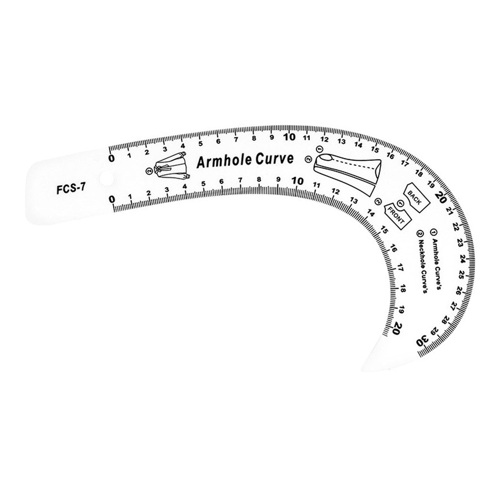 Sewing French Curve Ruler Fashion Design Pattern Making Armhole Curve
