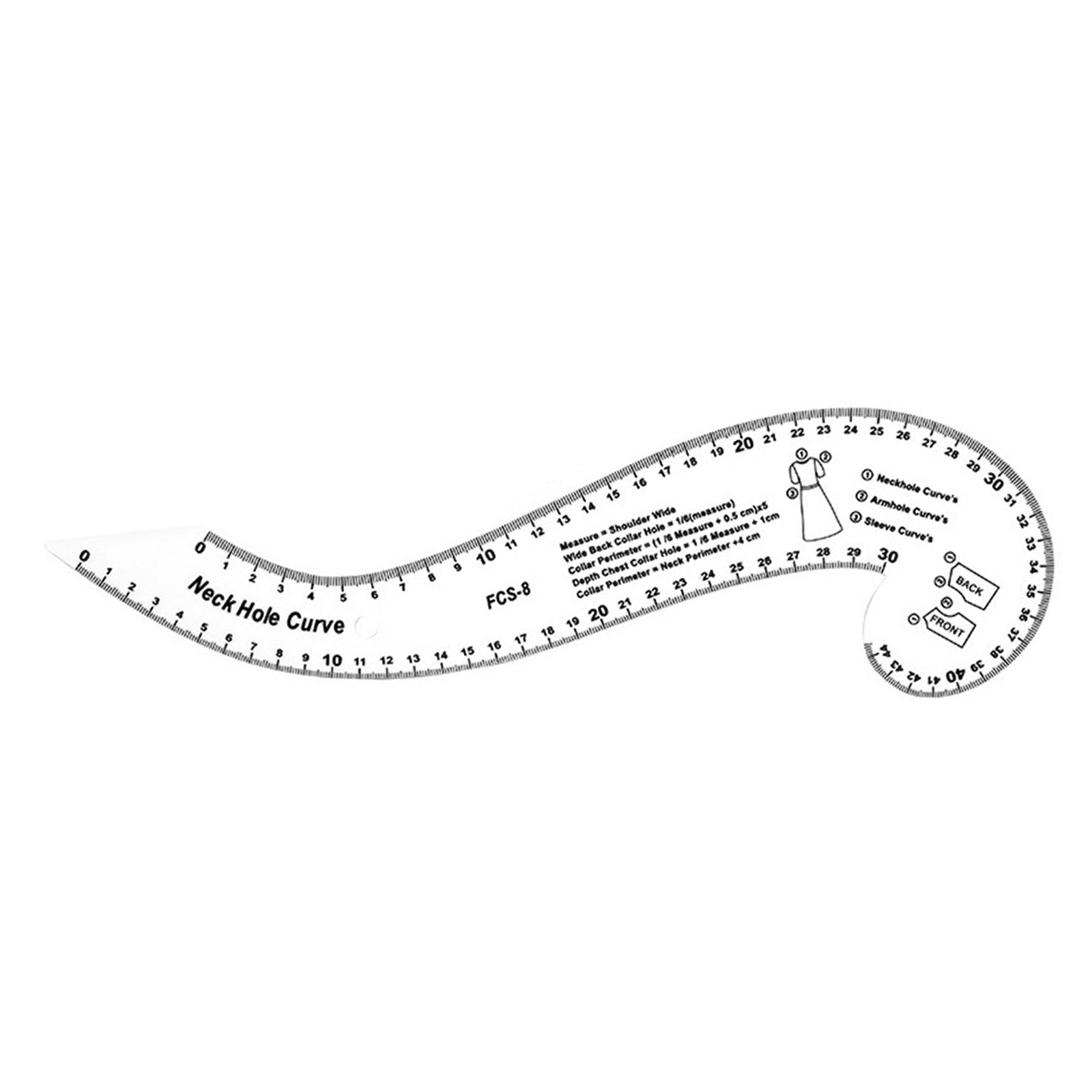 Sewing French Curve Ruler Fashion Design Pattern Making Neck Hole Curve