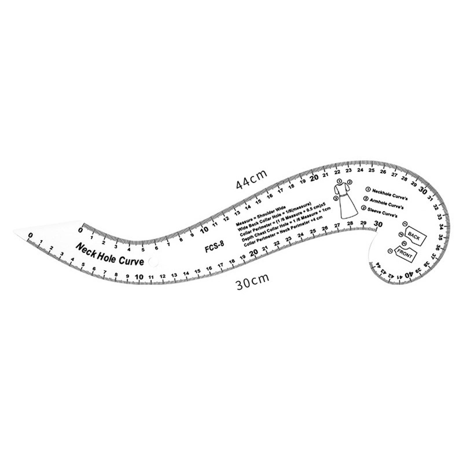 Sewing French Curve Ruler Fashion Design Pattern Making Neck Hole Curve