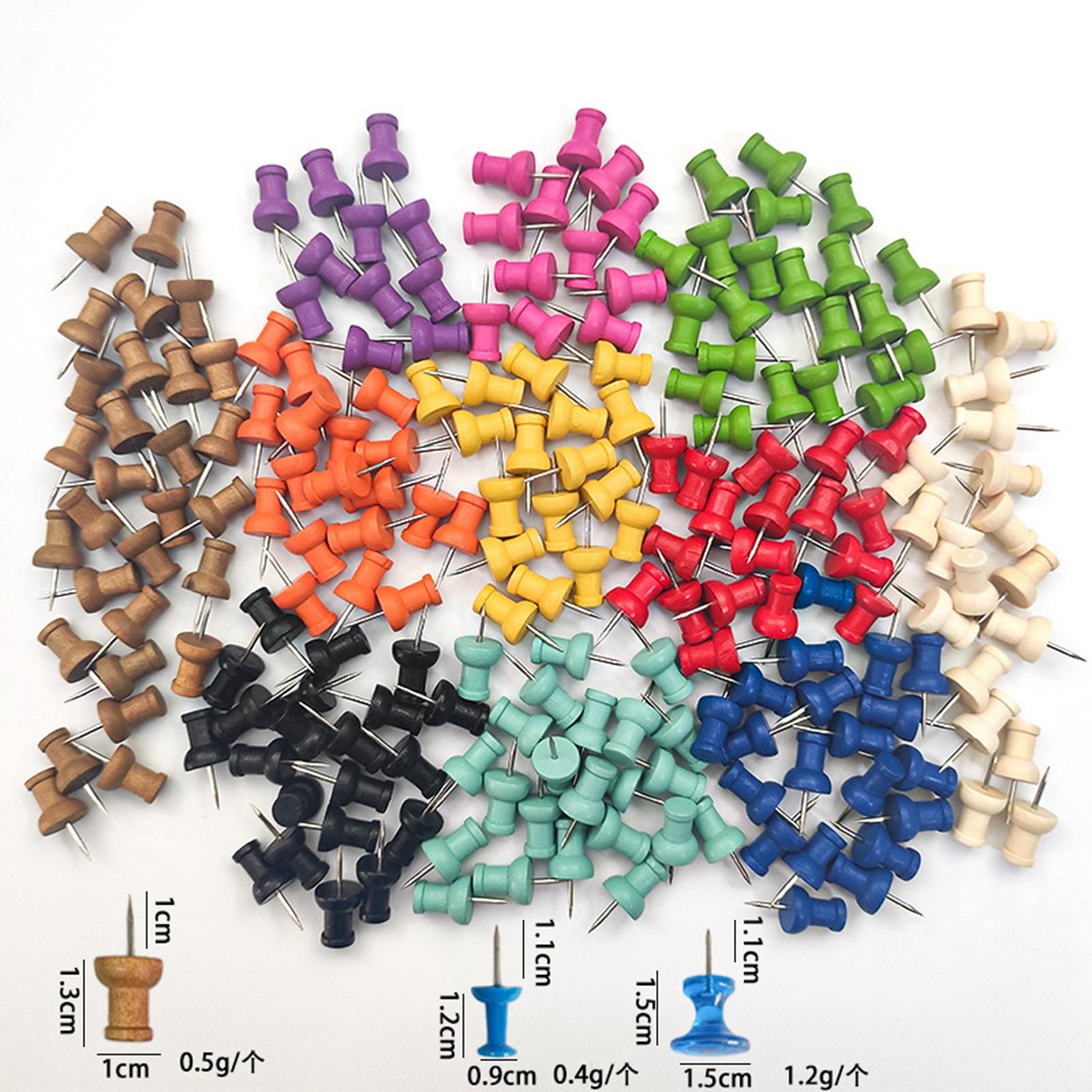 12/15 Grids Push Pins Thumbtacks Plastic Head for Home Fabric Marking Office 15 Grids