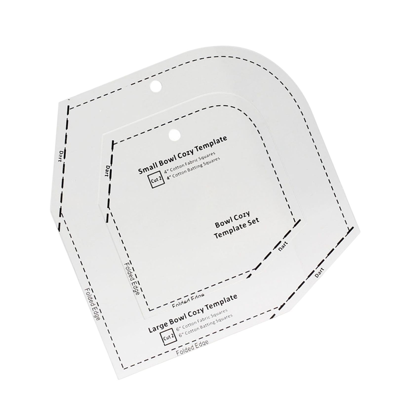 Bowl Cozy Template DIY Craft Clear Acrylic Patchwork Ruler 6x6x0.12inch