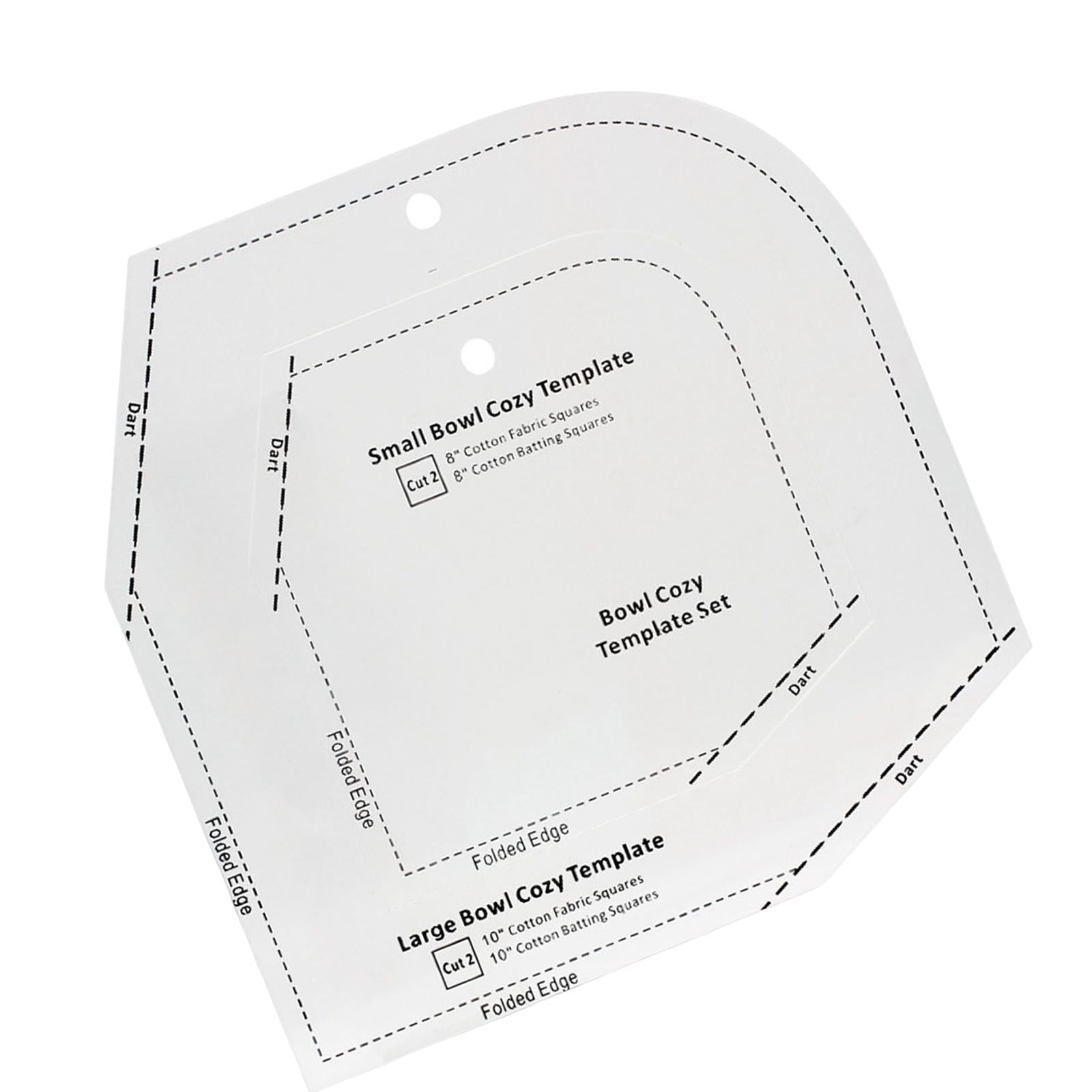 Bowl Cozy Template DIY Craft Clear Acrylic Patchwork Ruler 10x10x0.12inch