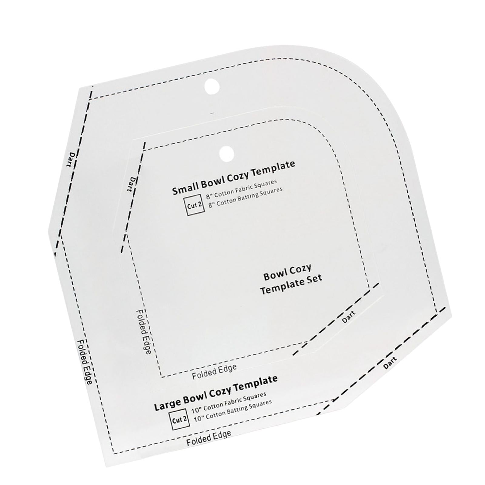 Bowl Cozy Template DIY Craft Clear Acrylic Patchwork Ruler 10x10x0.12inch