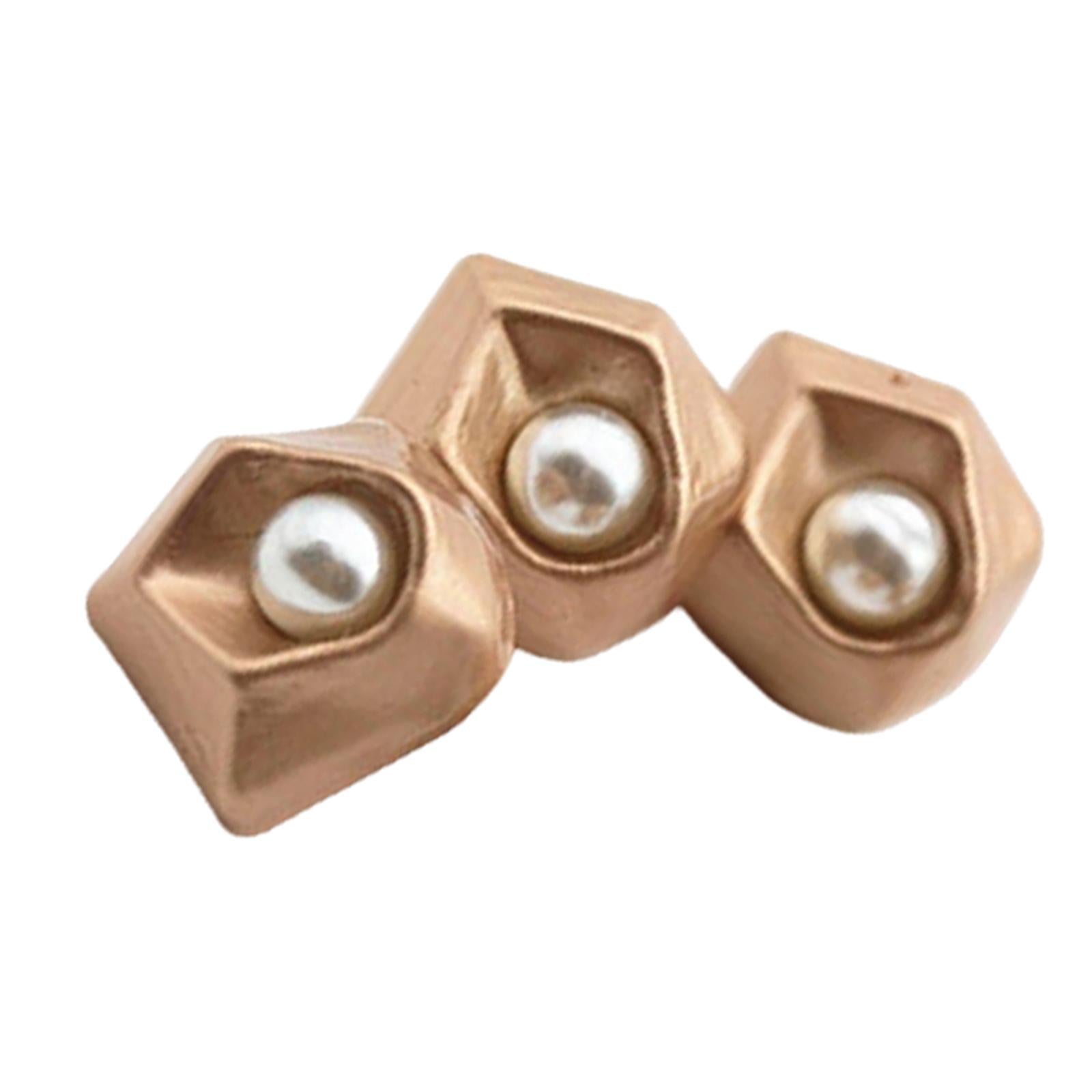 10Pcs Pearl Buttons Sewing Fasteners Decoration for DIY Crafting Gold