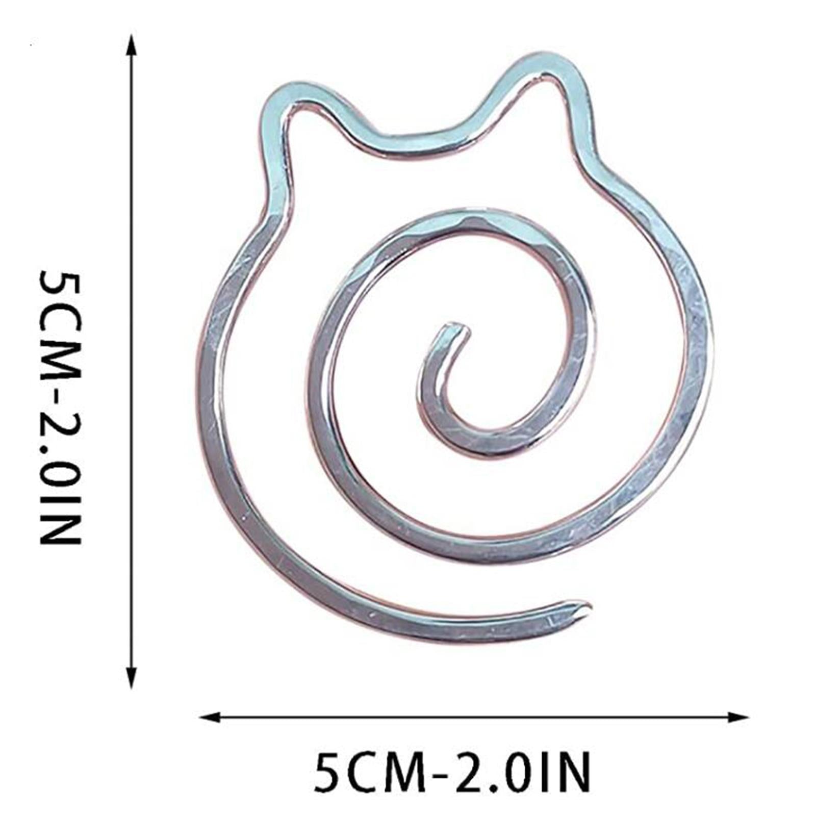 6X Needle Spiral Cable Needle for Knitting Bent Tapestry Silver Cat