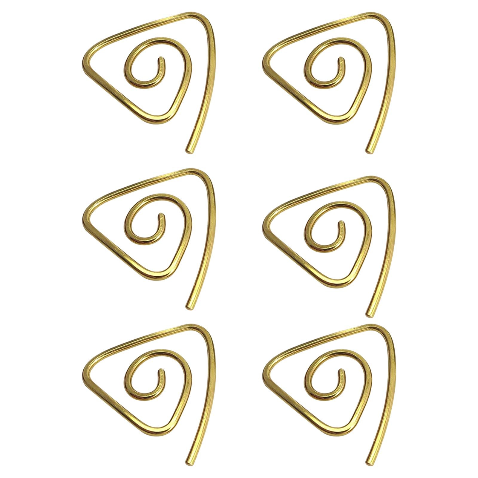 6X Needle Spiral Cable Needle for Knitting Bent Tapestry Golden Triangular