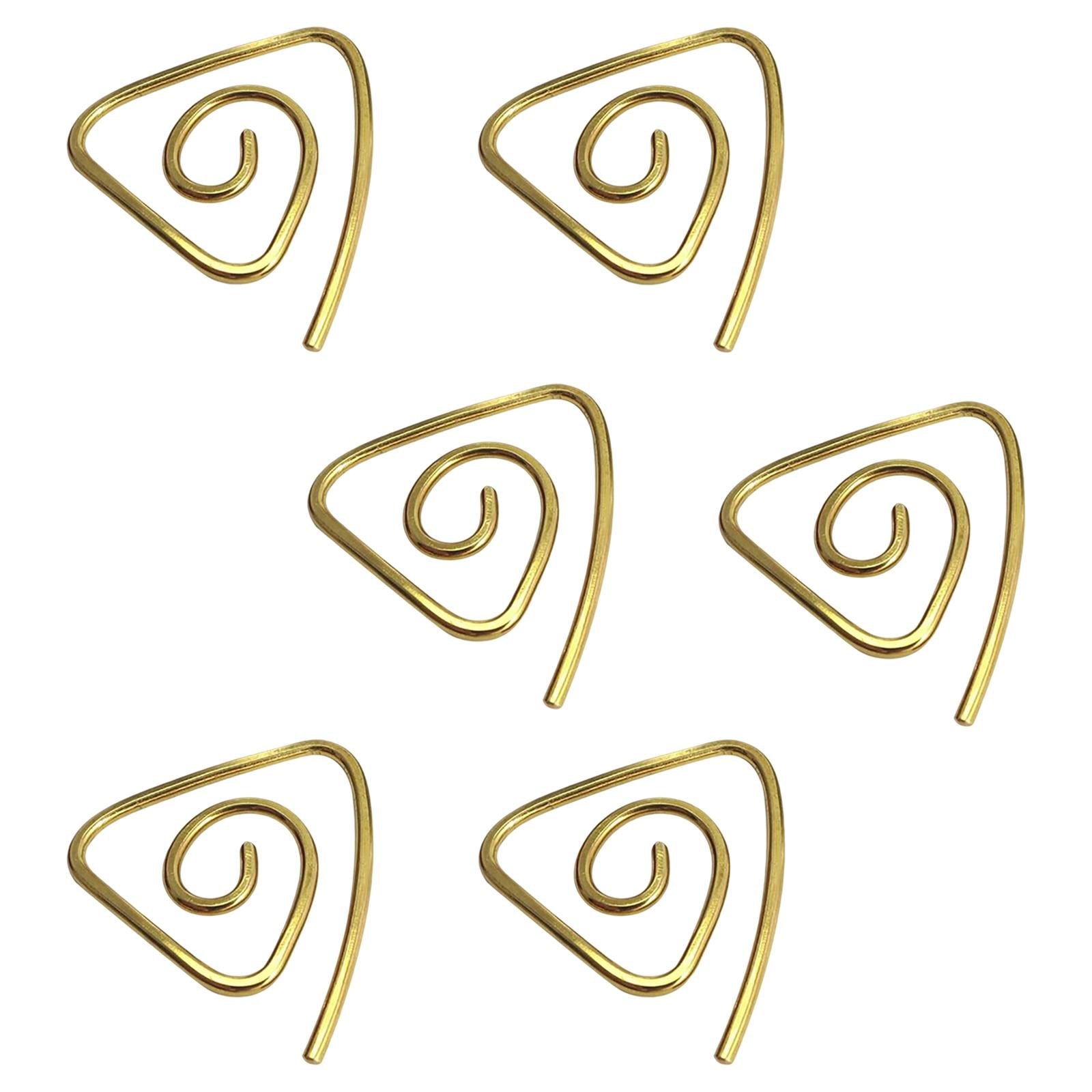 6X Needle Spiral Cable Needle for Knitting Bent Tapestry Golden Triangular