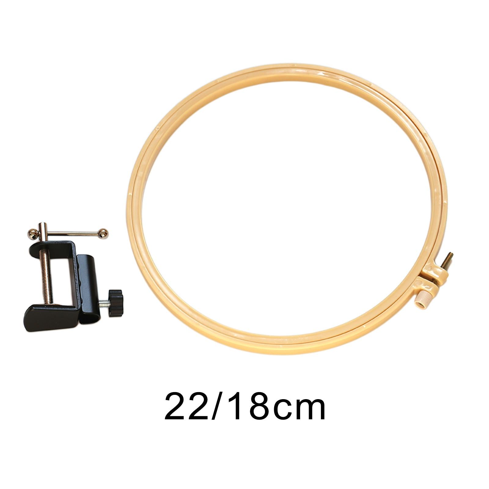 Plastic Embroidery Hoop Spring Tension Sewing Needlework Circle Reusable Inner Diameter 22cm