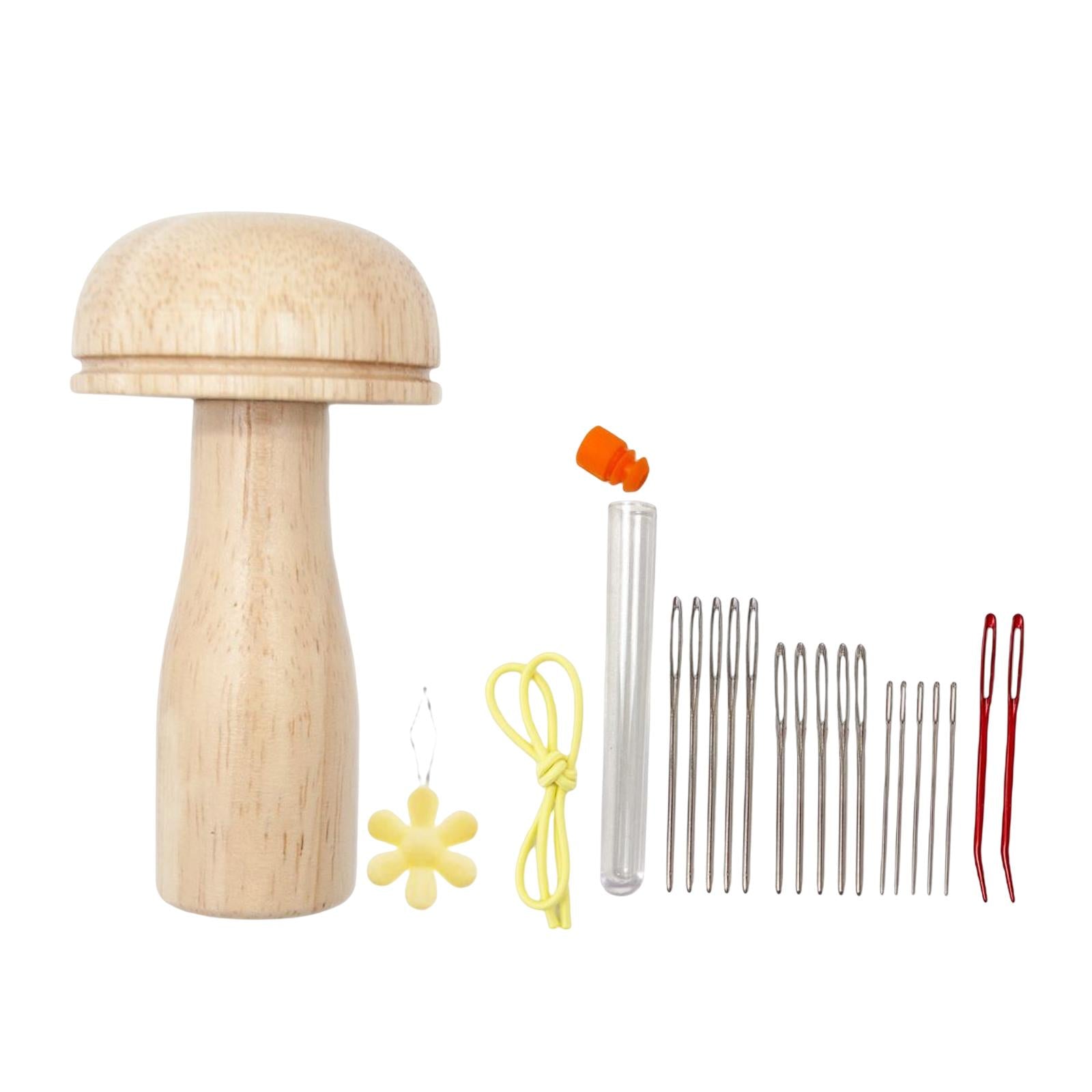 Cute Mushroom Shape Sewing Tools Kit Lightweight Repair for Sock Sewing Hats