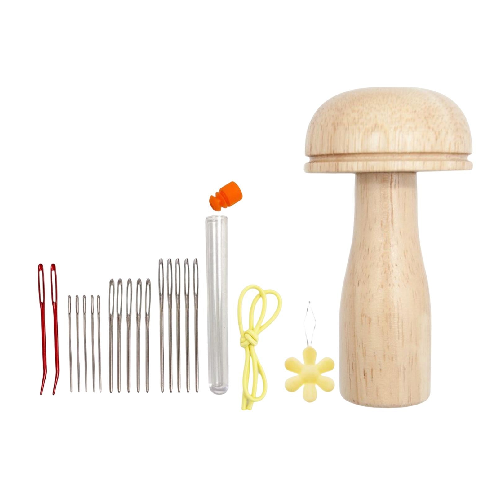 Cute Mushroom Shape Sewing Tools Kit Lightweight Repair for Sock Sewing Hats