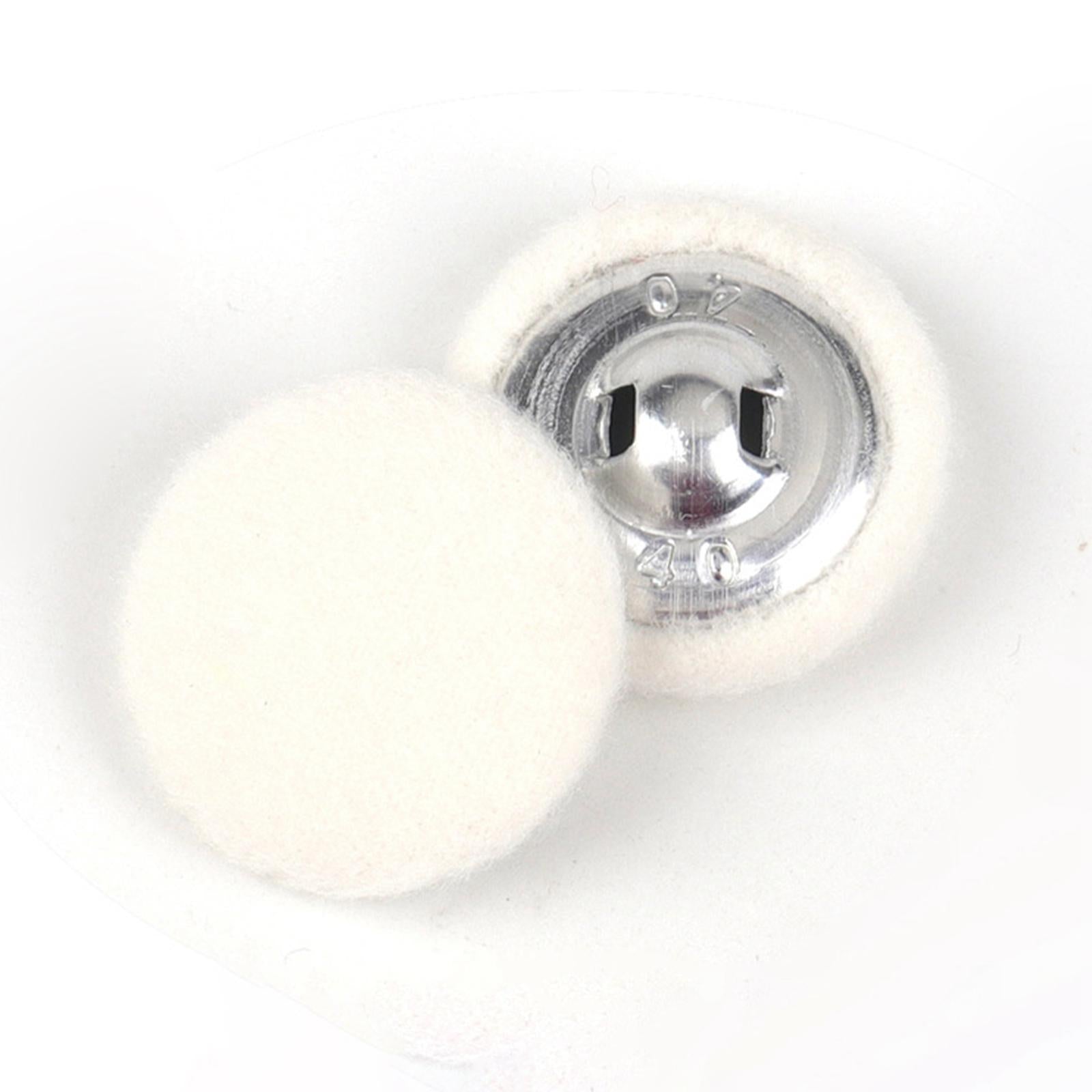 50X DIY Fabric Covered Round Buttons Decor Sewing Clothing Accessories White