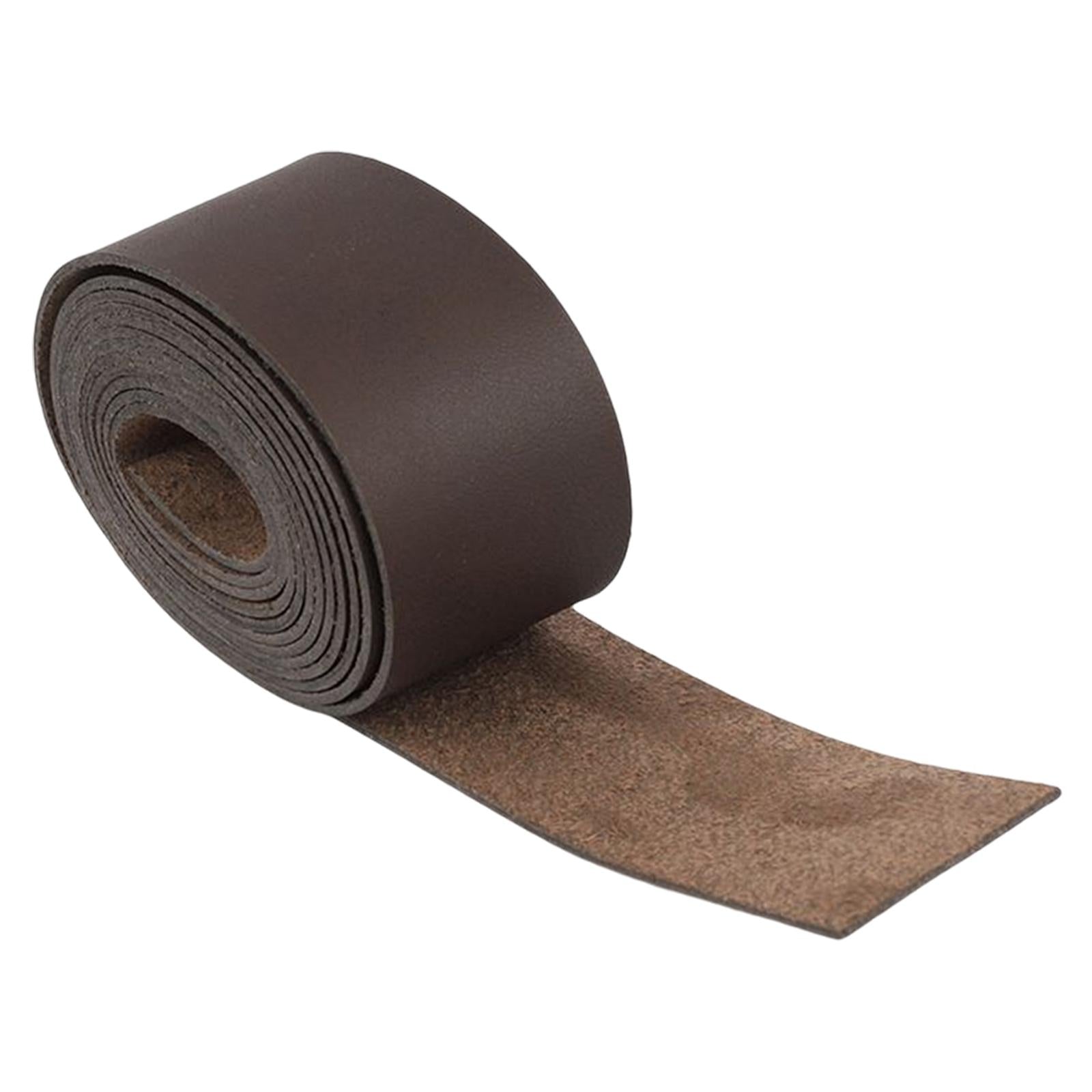 2M Leather Strips & Straps Belt Bag Decor 50 mm Wide for Clothing Watch Dark brown
