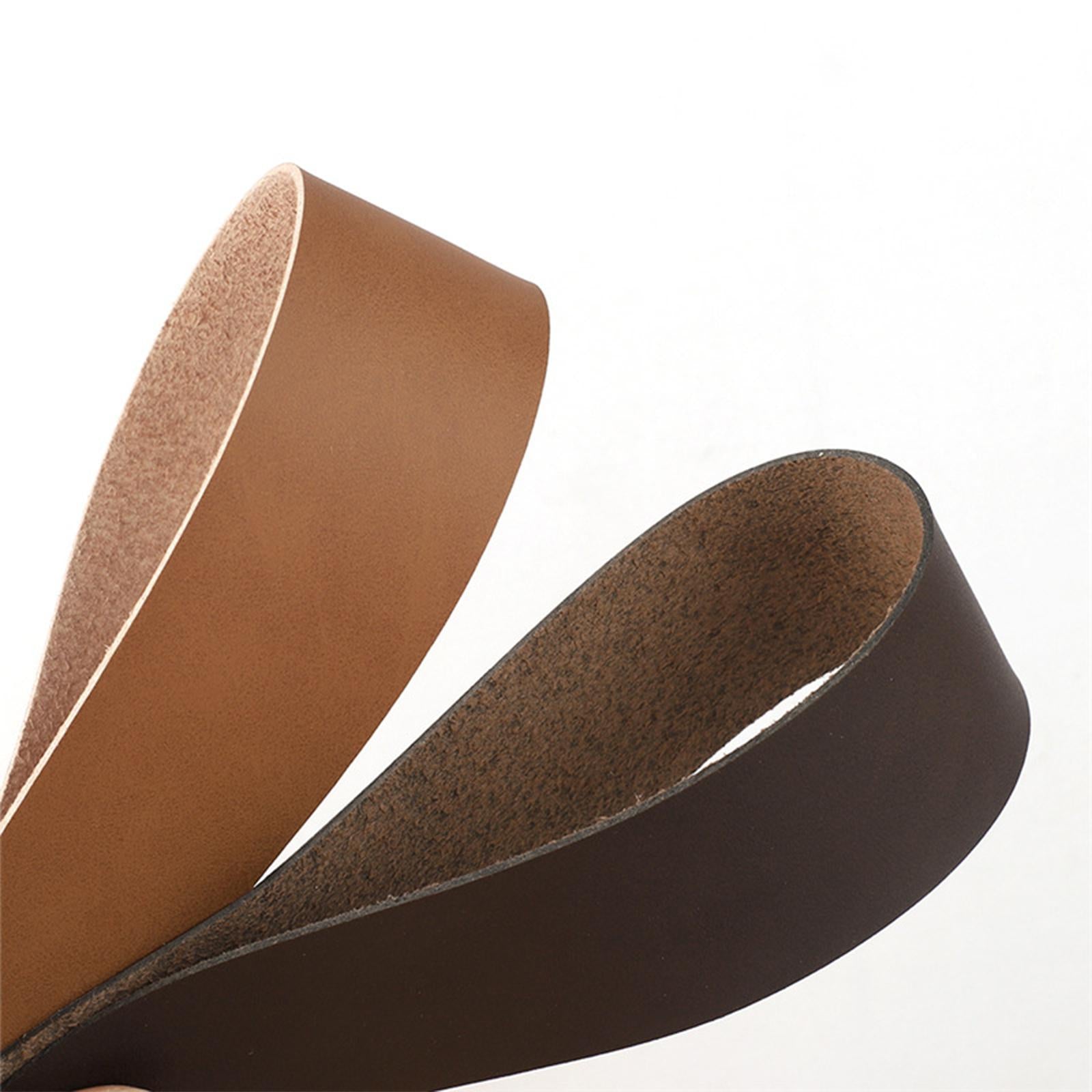 2M Leather Strips & Straps Belt Bag Decor 50 mm Wide for Clothing Watch Dark brown