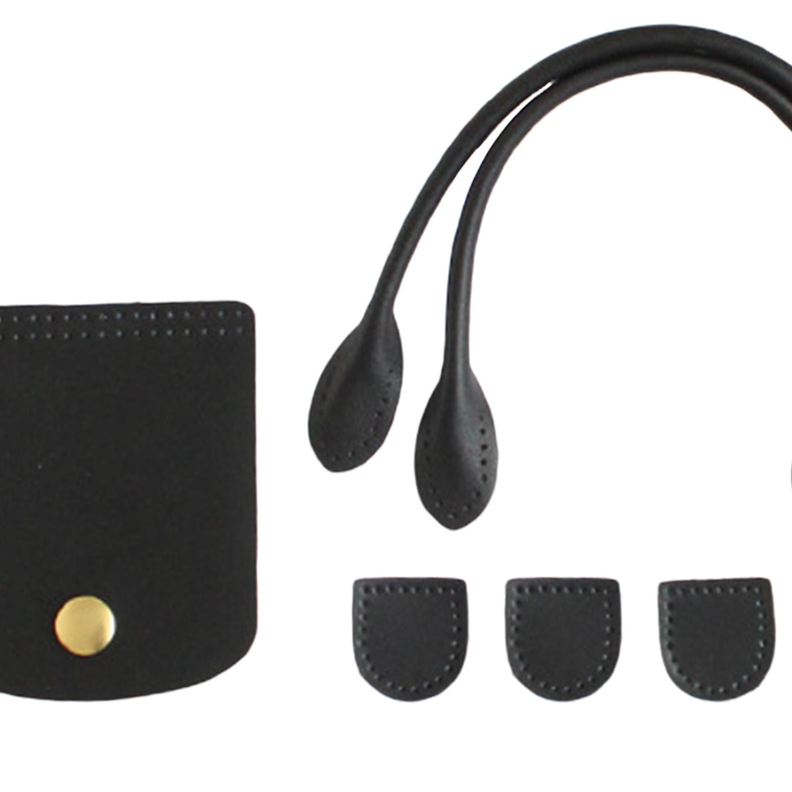 2X DIY Bag Belt Strap Crossbody PU Leather Vintage Detachable for DIY Black