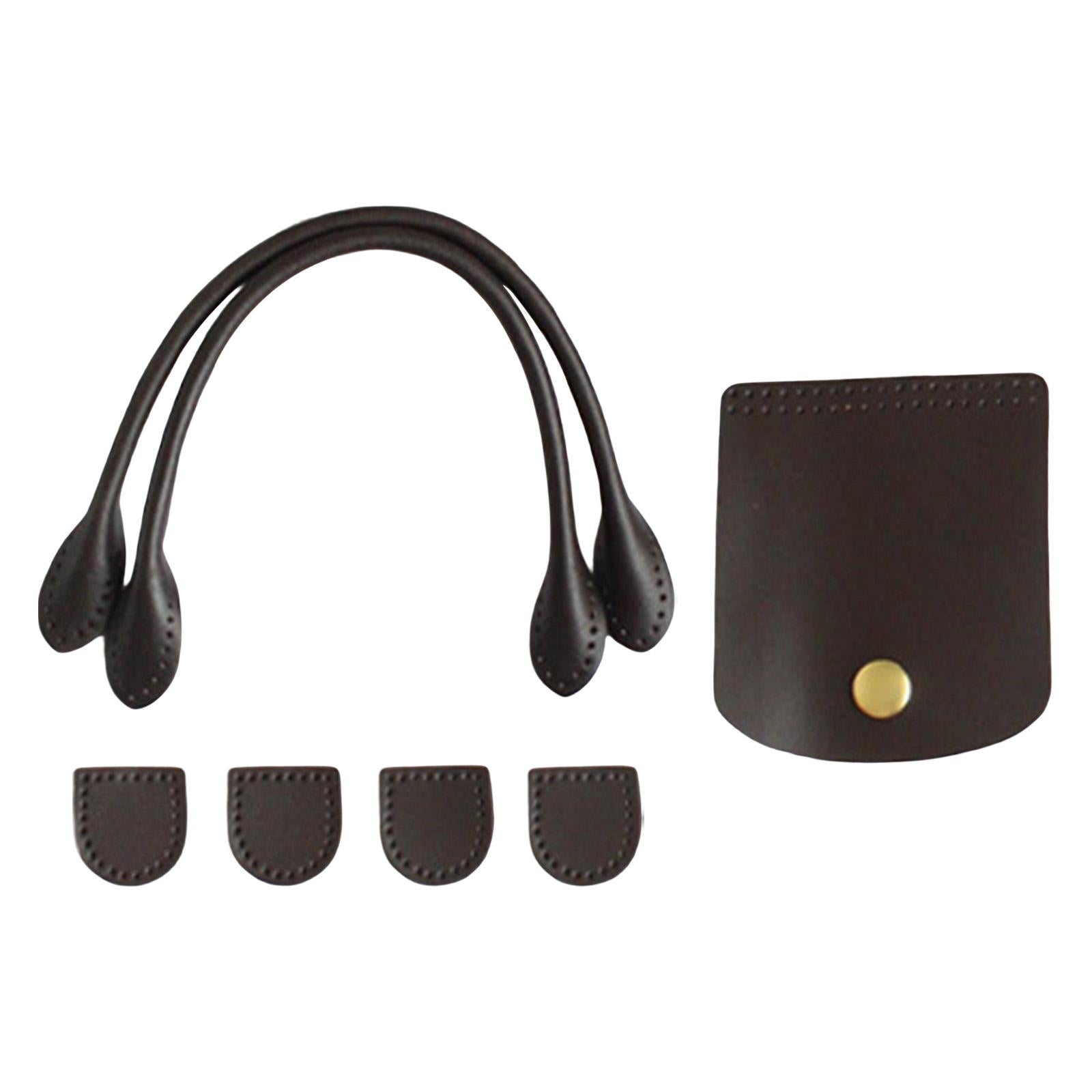 2X DIY Bag Belt Strap Crossbody PU Leather Vintage Detachable for DIY Coffee