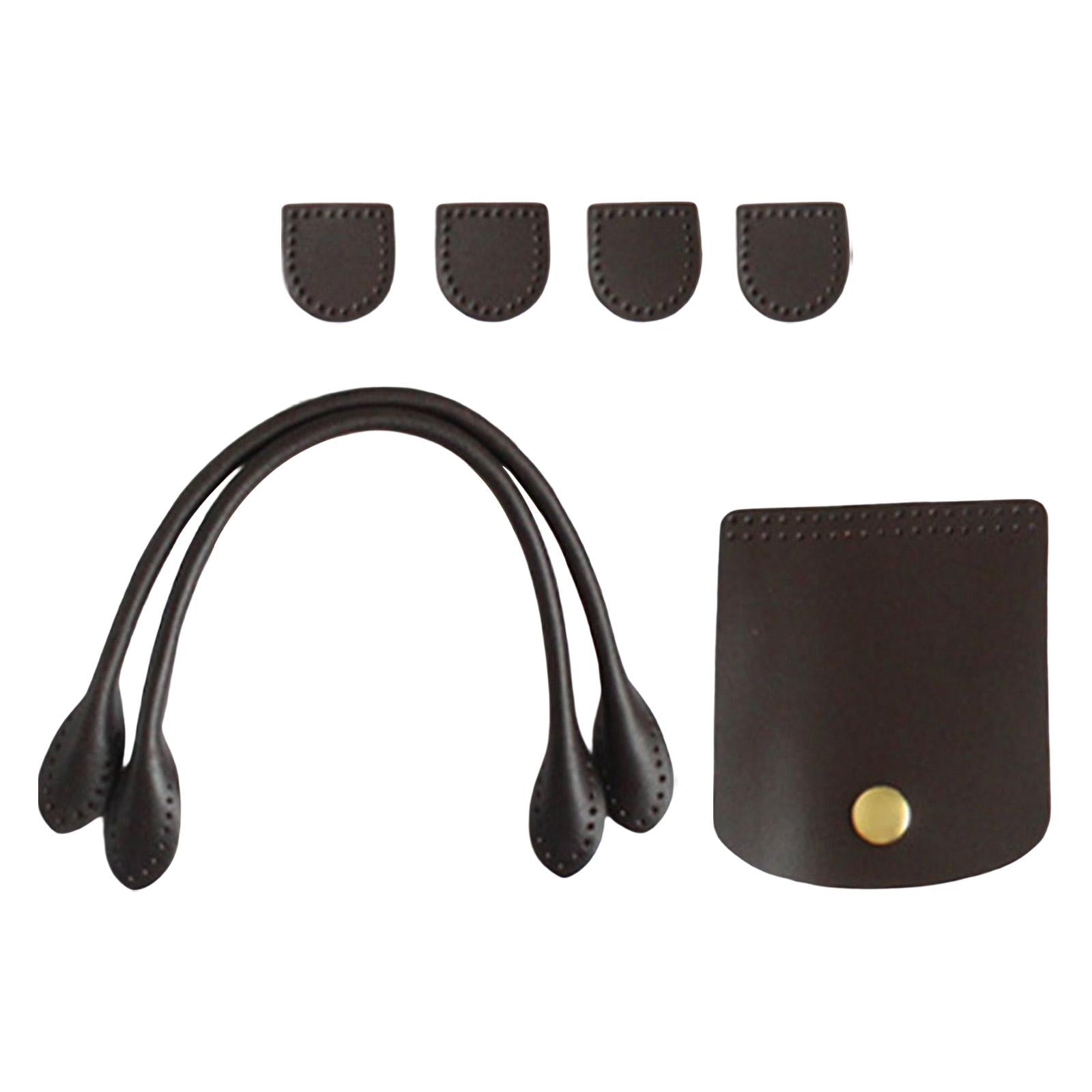 2X DIY Bag Belt Strap Crossbody PU Leather Vintage Detachable for DIY Coffee