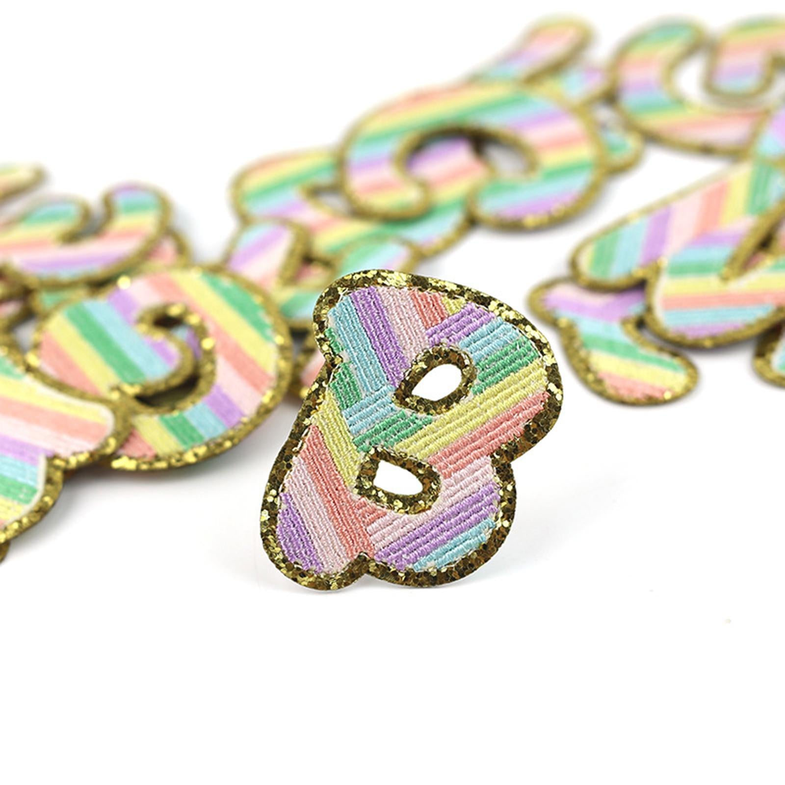 26Pieces Embroidery Patches A-Z English Letter Sew On for Coats Hat Clothing Self Adhesive