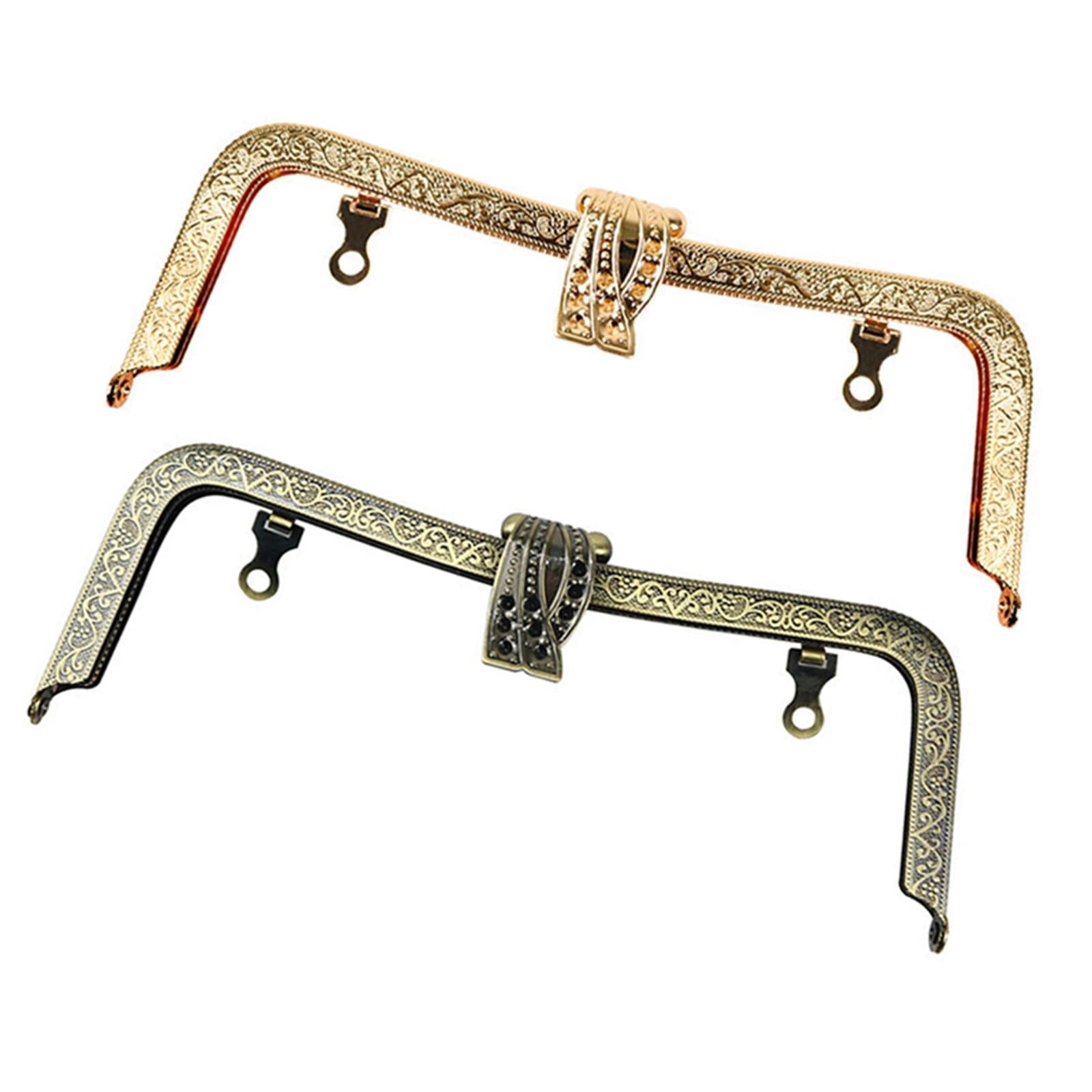 Bag Kiss Clasp Lock Coin Bag Clasp Metal Purse Frame for Wallet Purse Making Bronze