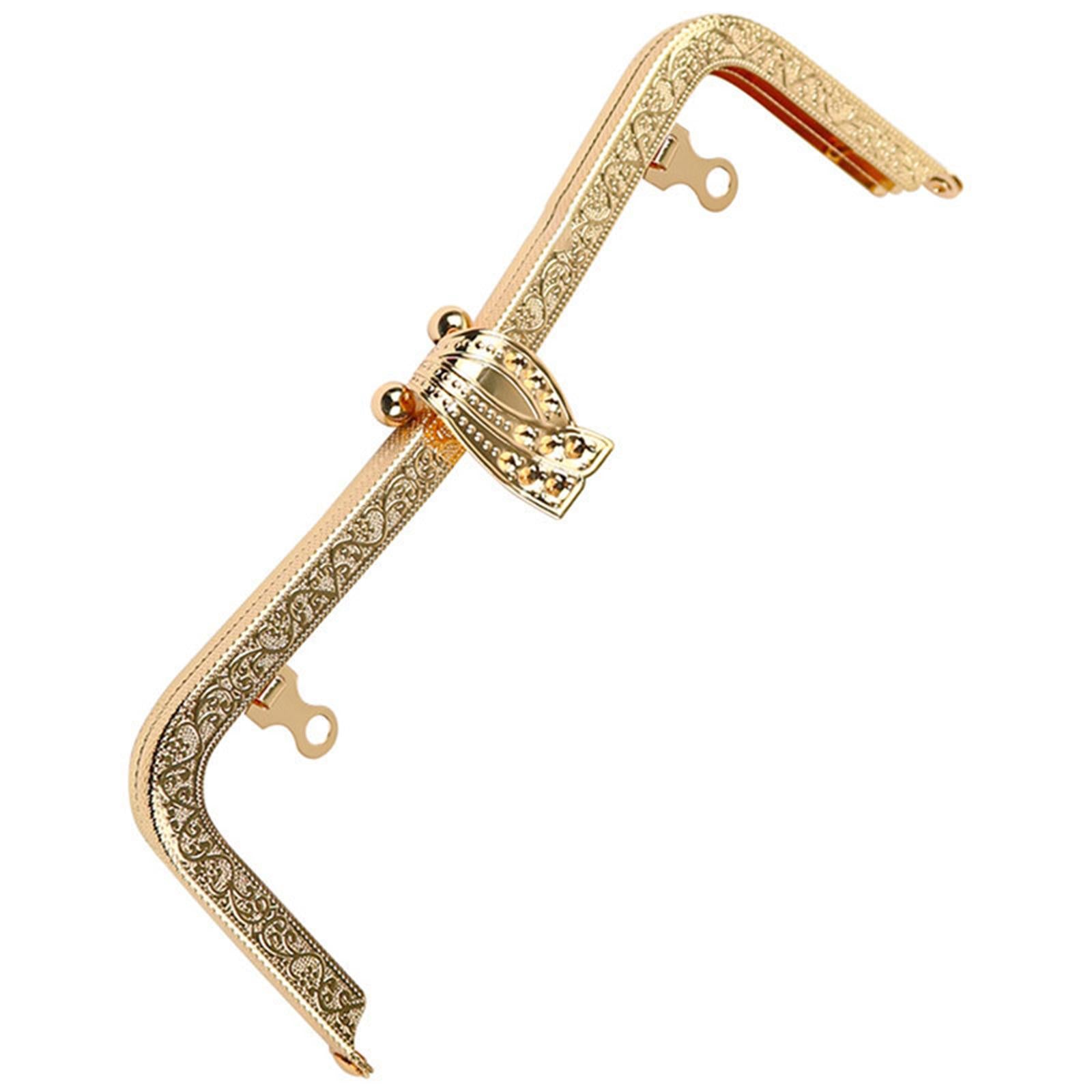 Bag Kiss Clasp Lock Coin Bag Clasp Metal Purse Frame for Wallet Purse Making Gold