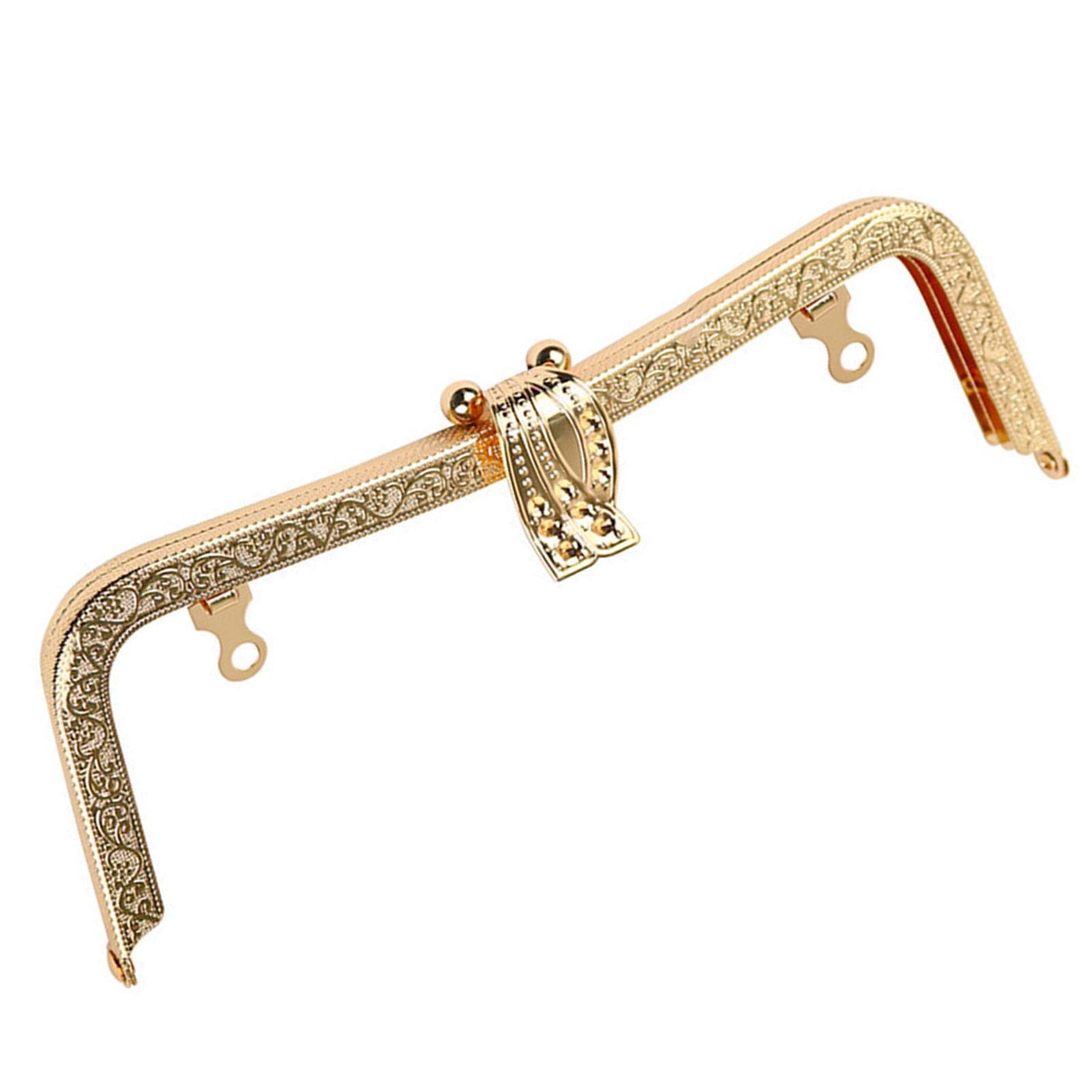 Bag Kiss Clasp Lock Coin Bag Clasp Metal Purse Frame for Wallet Purse Making Gold