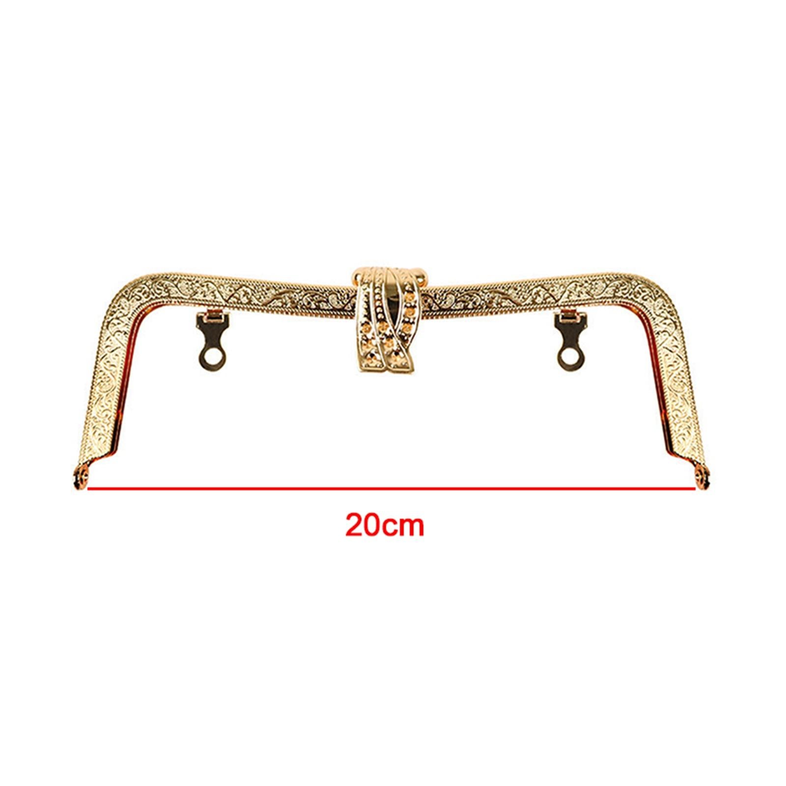 Bag Kiss Clasp Lock Coin Bag Clasp Metal Purse Frame for Wallet Purse Making Gold