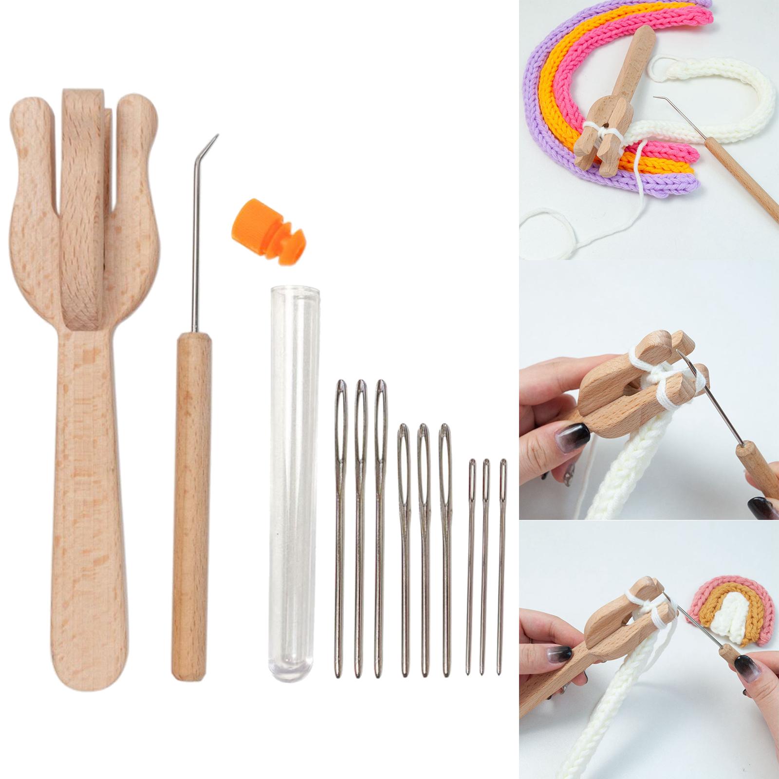 Looming Kit Handle Wooden Household Ancient Collapsible Beading Knitting