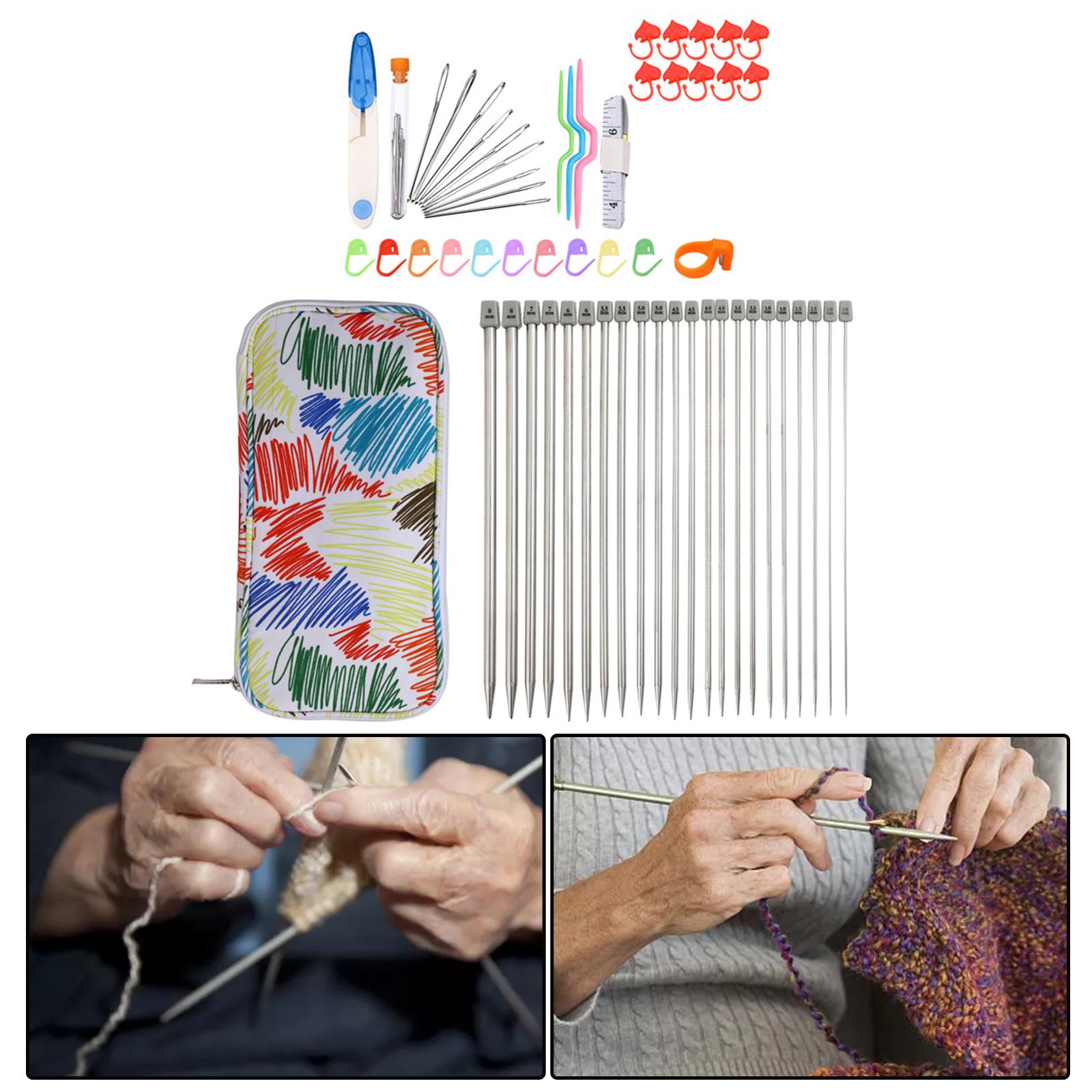 Knitting Set Double Ended for Crochet Hook DIY Beginner Knitting Straight Type B