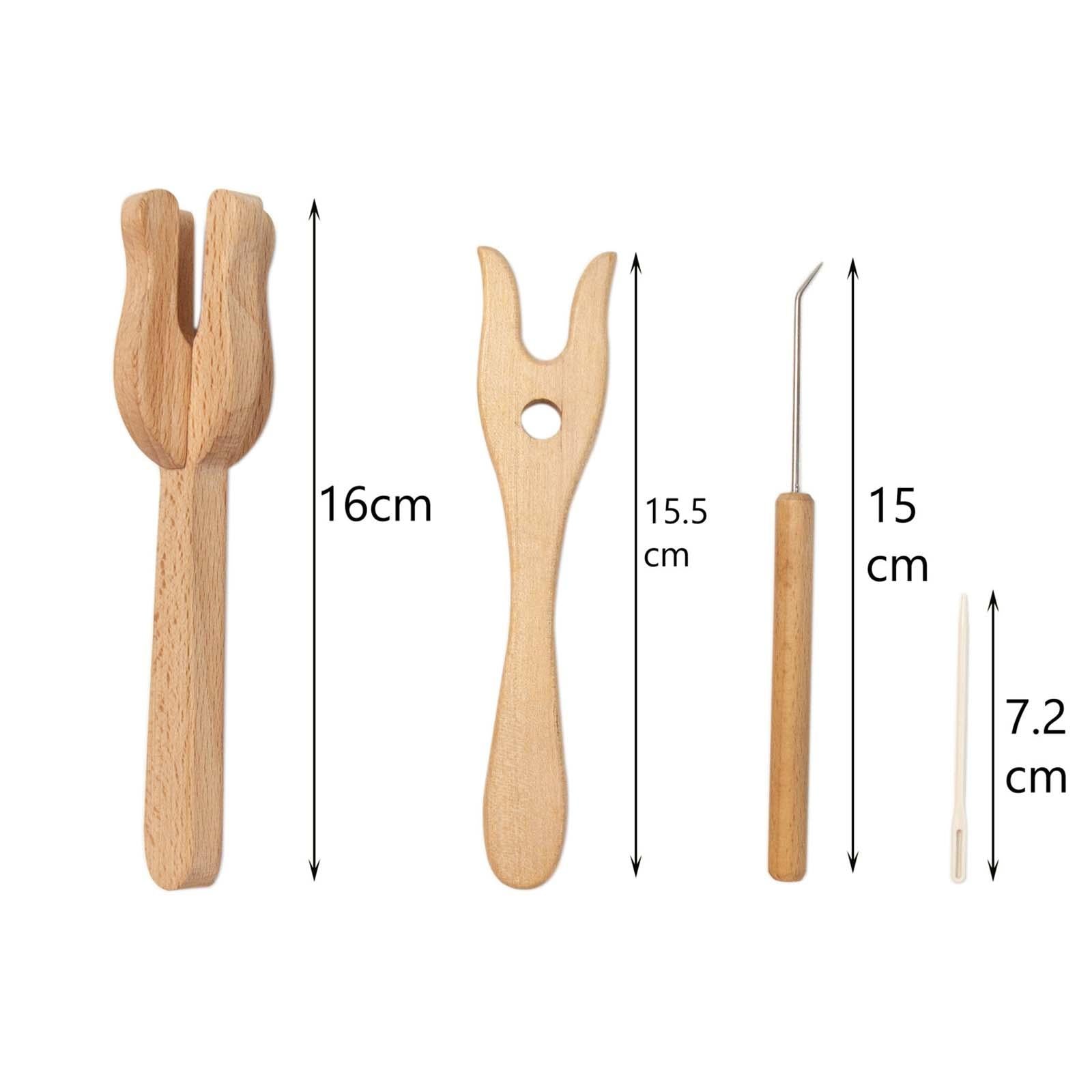 Knitting Fork Braiding Tool DIY Wooden Gift Accessories for Cordmaking