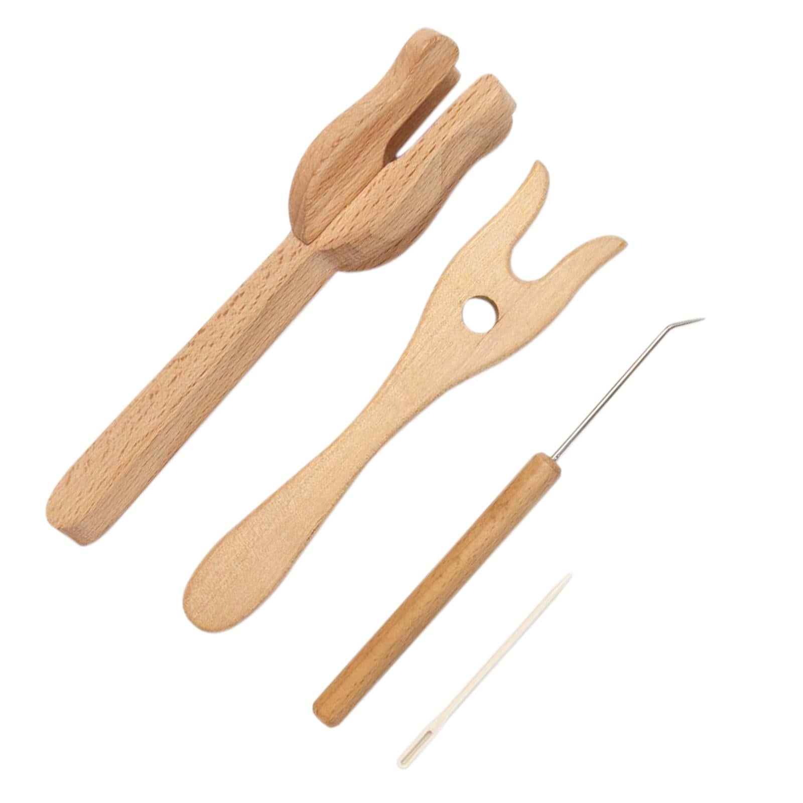Knitting Fork Braiding Tool DIY Wooden Gift Accessories for Cordmaking