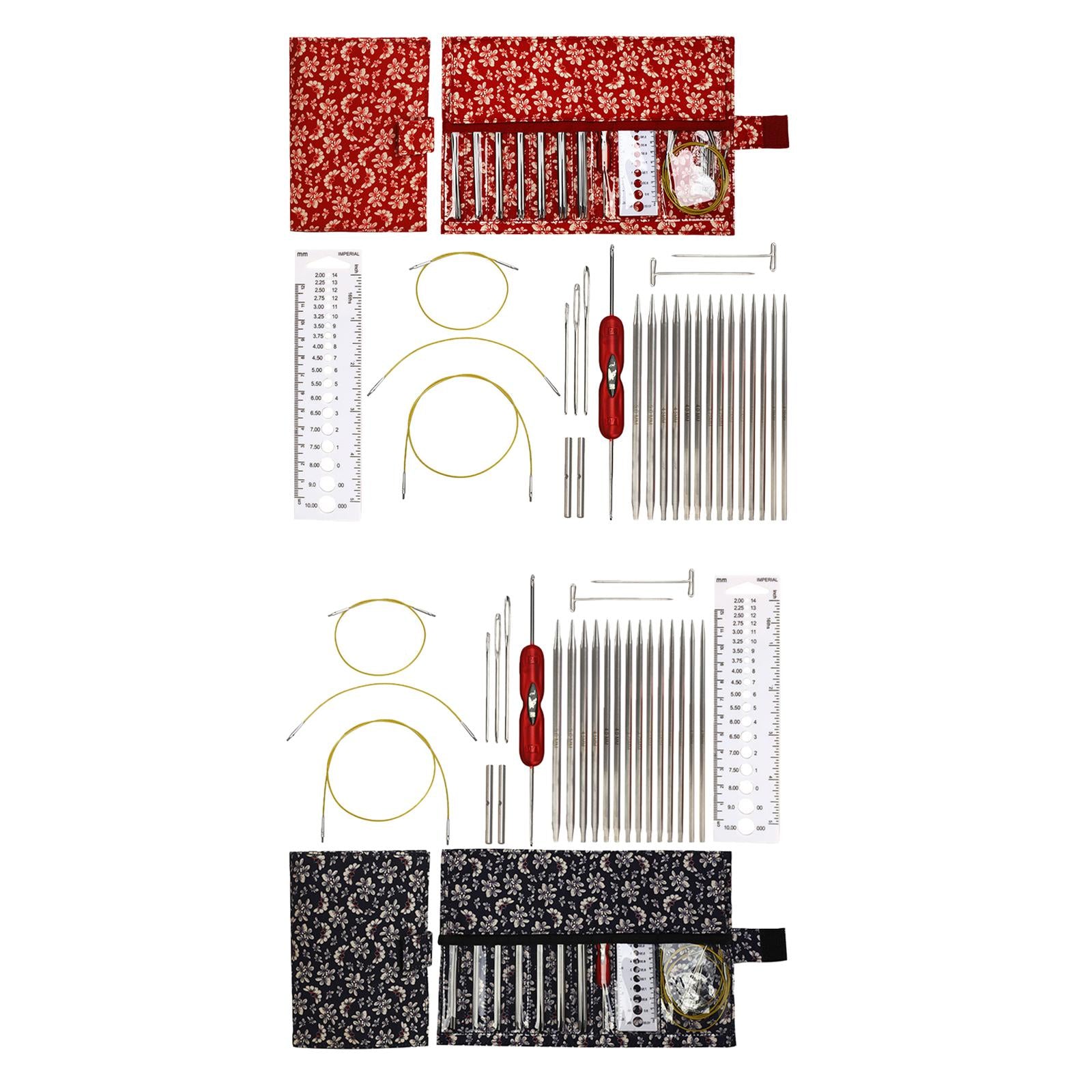 Knitting Bag Sewing Kit Sewing Needle Sewing Tool Set Embroidery Thread red