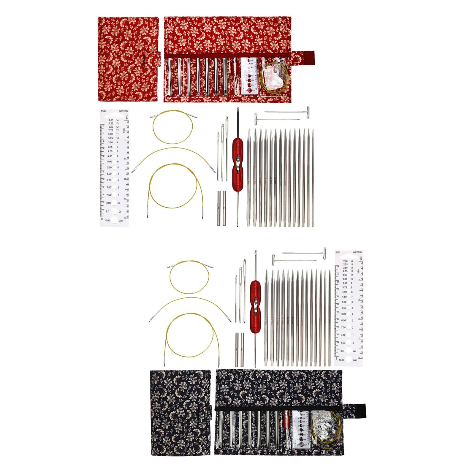Knitting Bag Sewing Kit Sewing Needle Sewing Tool Set Embroidery Thread red