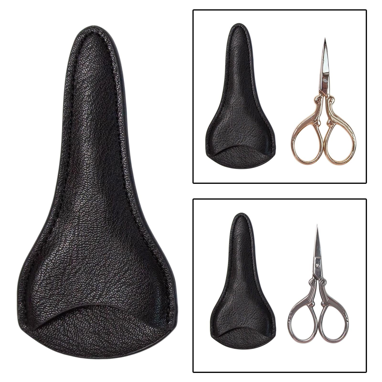 Embroidery Scissors Sheath Storage Organizer Black for Quilting Crafts