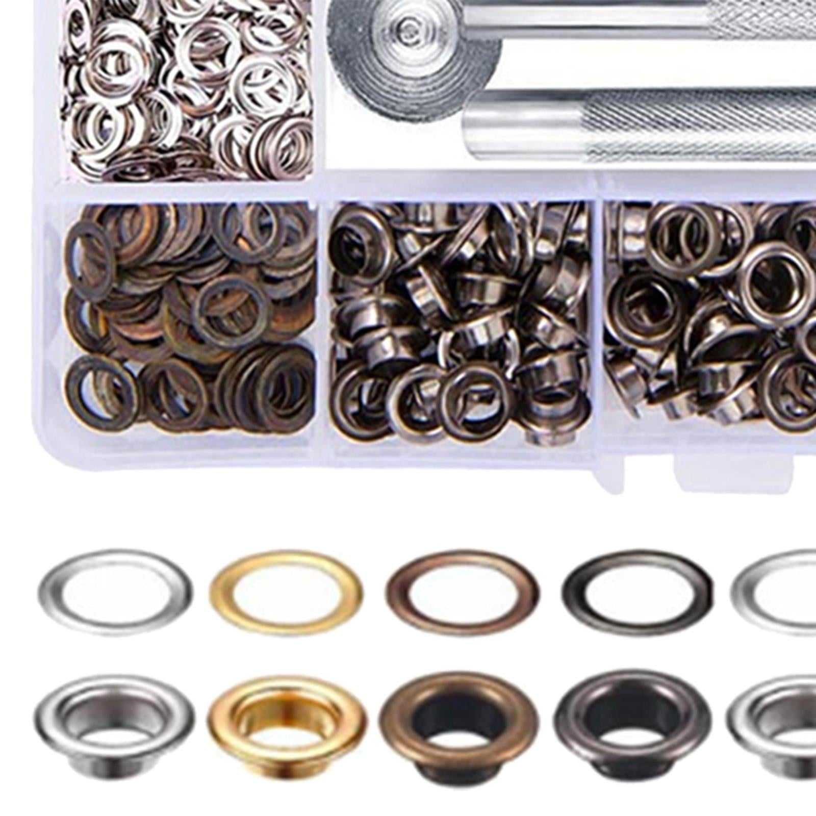 Eyelets Grommets Tool Kit Canvas Bags Belt Banner Craft Clothing 400 sets
