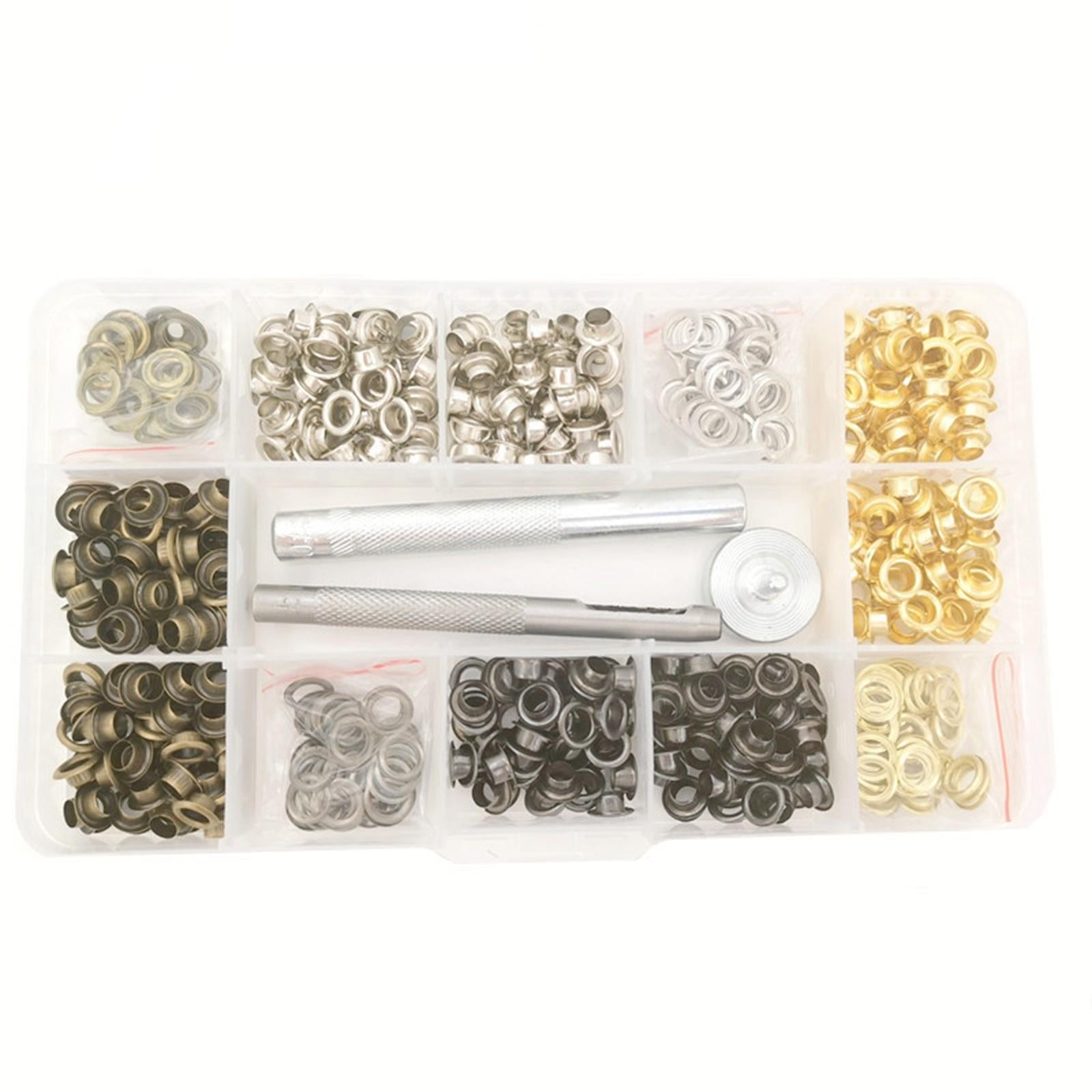 Eyelets Grommets Tool Kit Canvas Bags Belt Banner Craft Clothing 400 sets